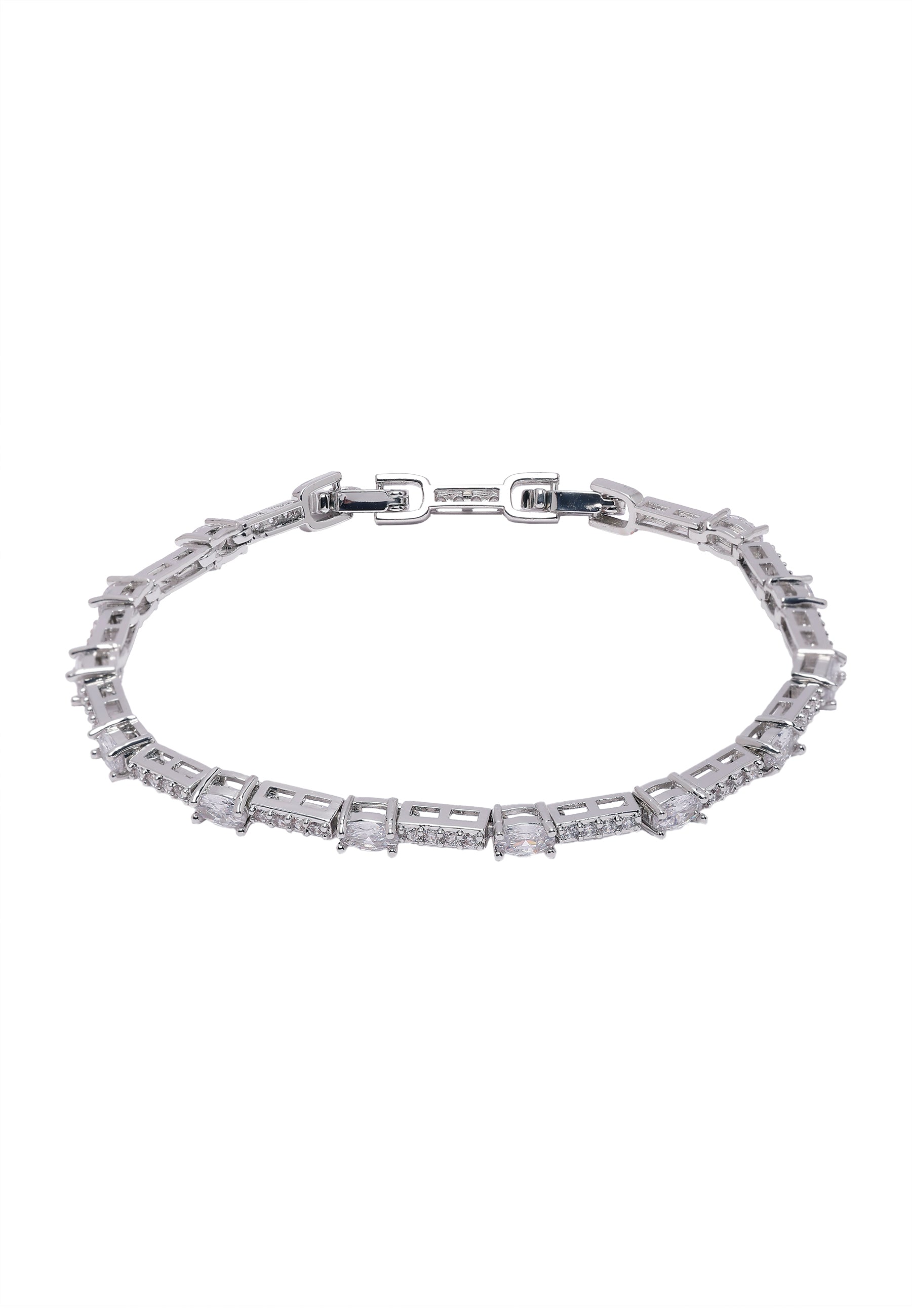 Metallic Diva Oval Drop Bracelet
