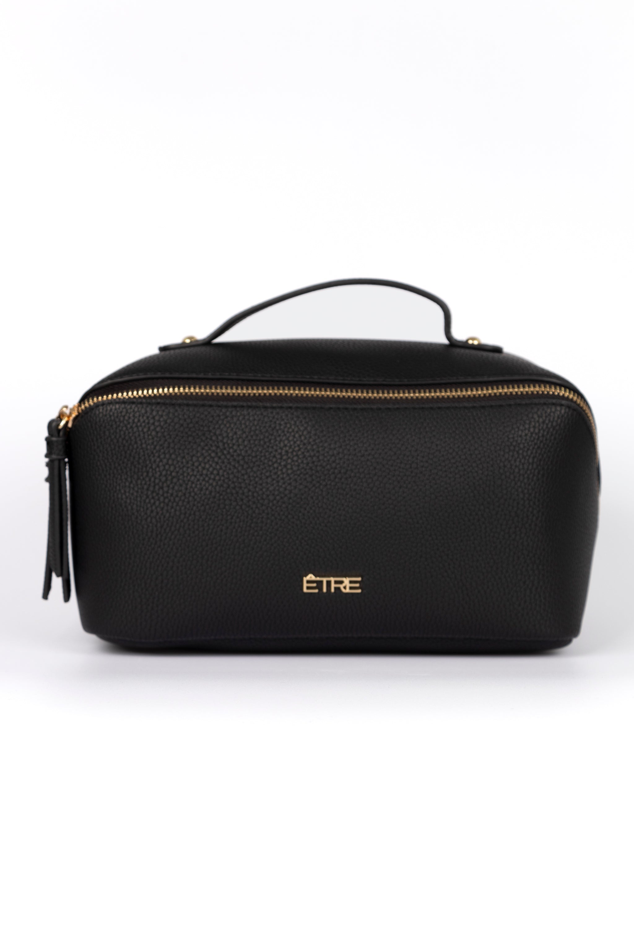 Pink Faux Leather Vanity Case Makeup Bag