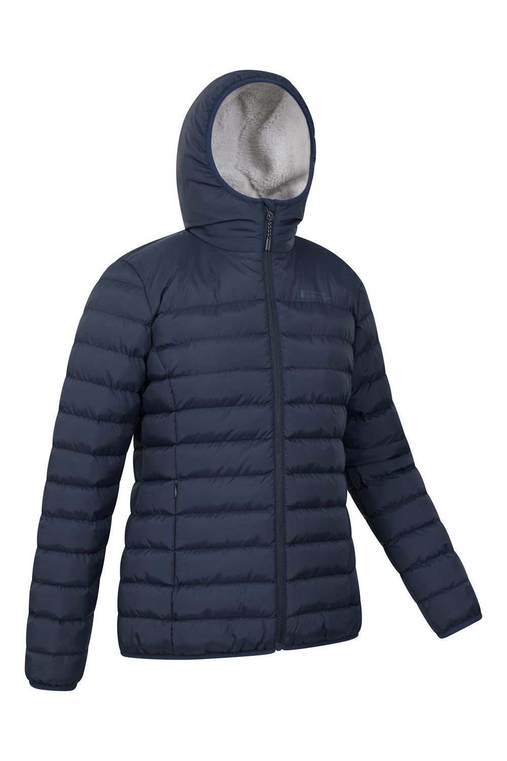 Navy Faux Fur Lined Padded Jacket, Image 4 of 5