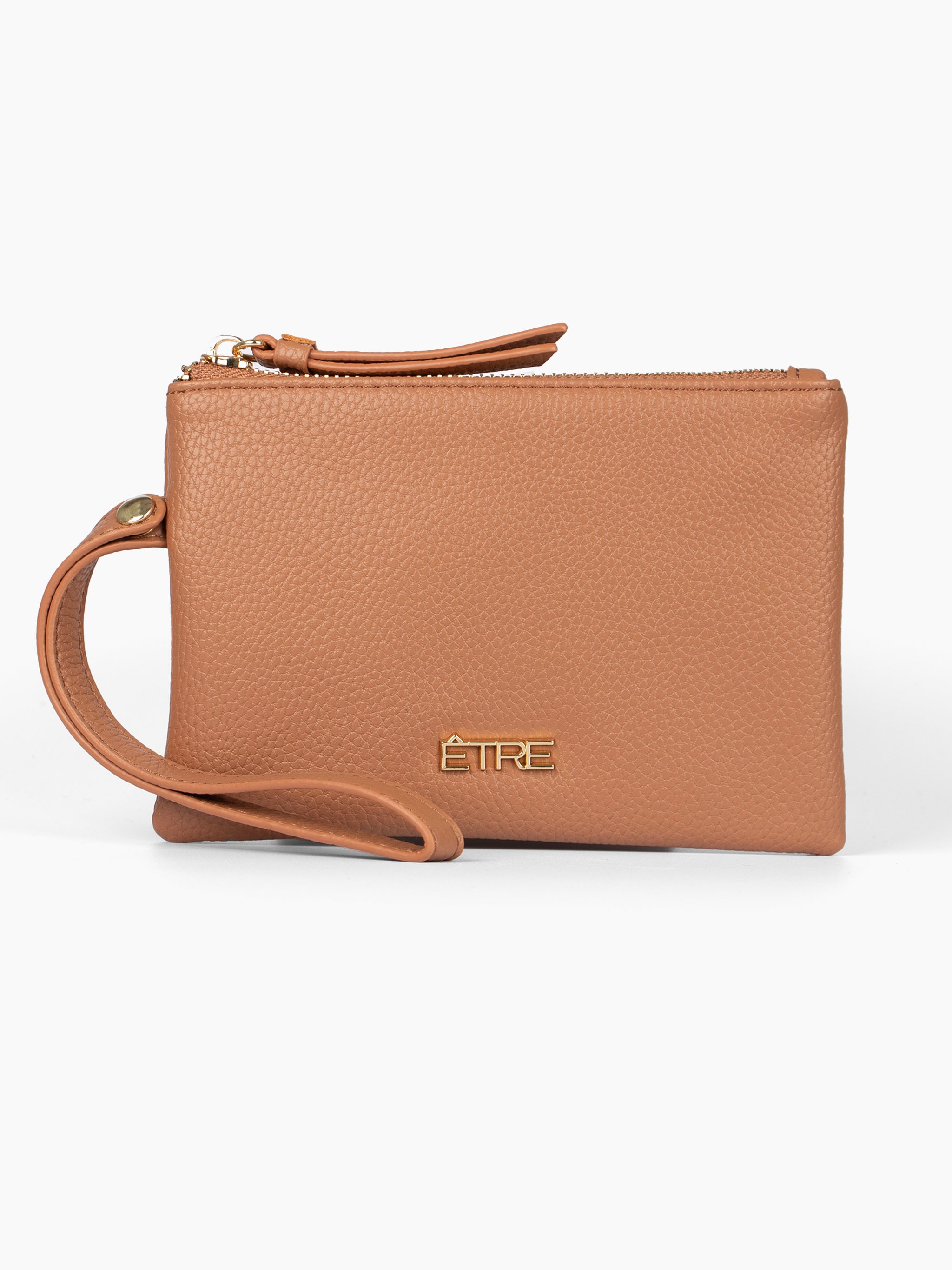 Pink Faux Leather Wristlet Purse