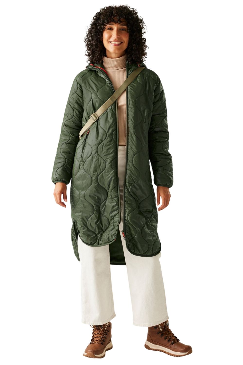 Khaki Triea Quilted Jacket, Image 4 of 5