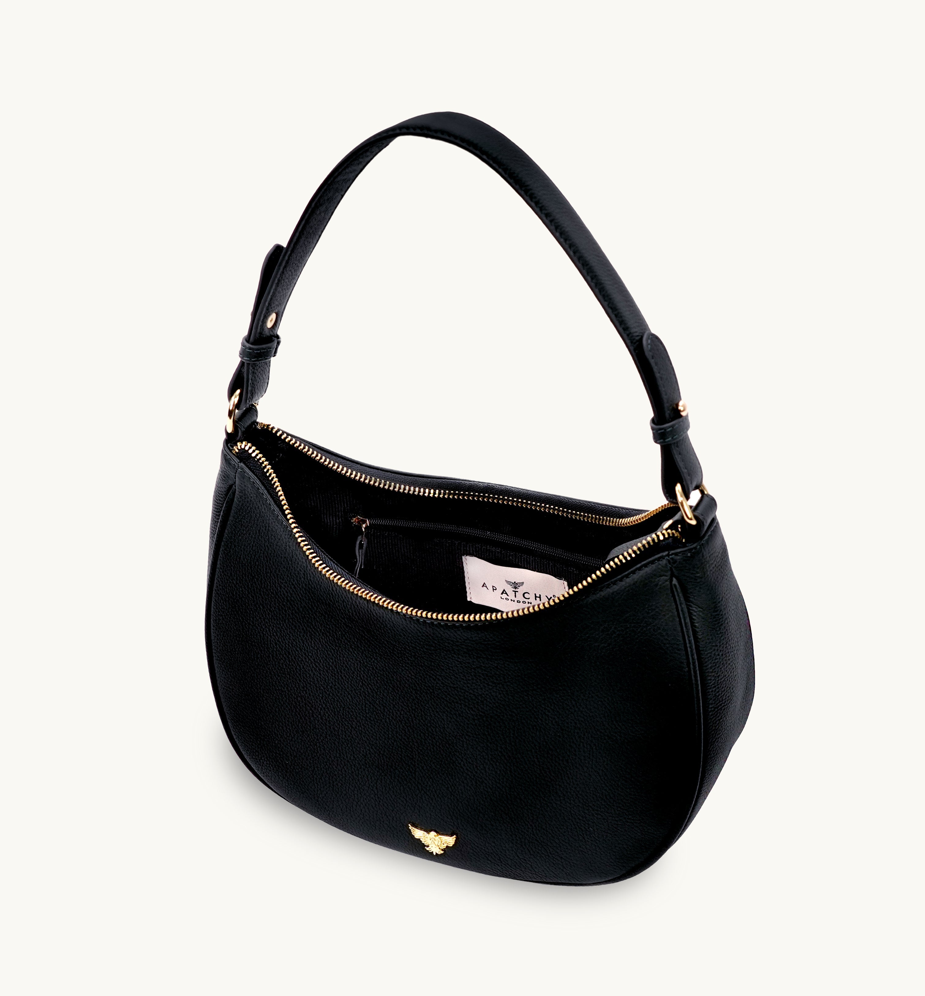 Navy The Lucy Navy Leather Bag, Image 6 of 8