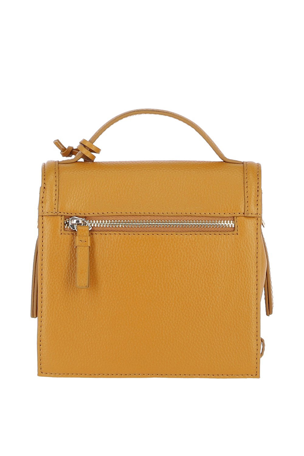 Ochre Compact Handbag With Detachable Crossbody Strap, Image 3 of 4
