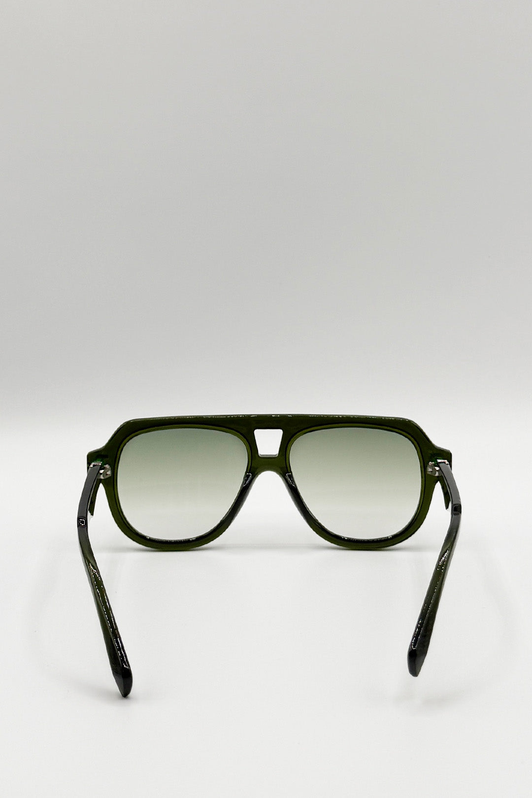 Green SVNX Green Bold Navigator Sunglasses in Green, Image 6 of 6