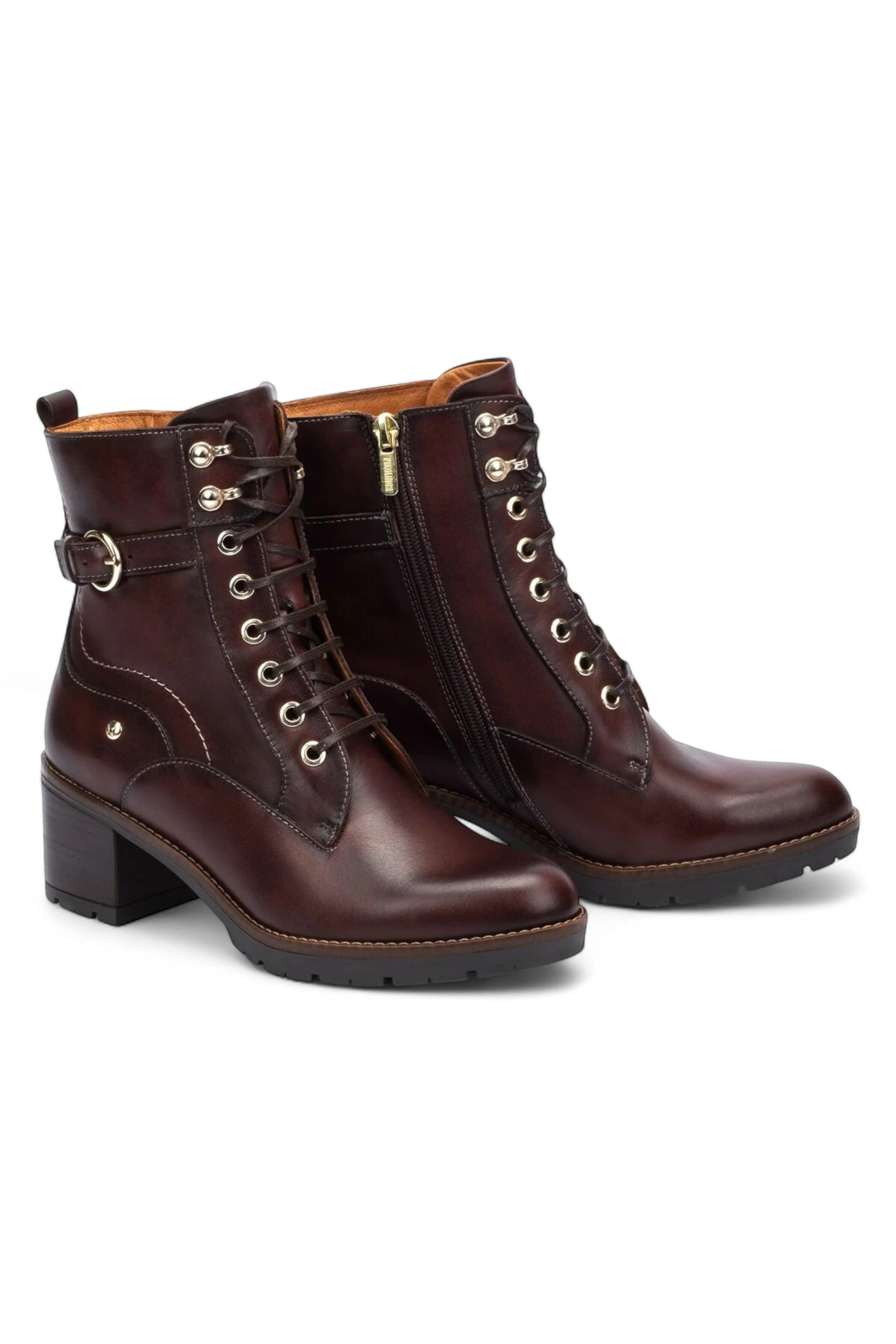 Brown Women’s Combat Ankle Boots -W7H-8510, Image 5 of 7