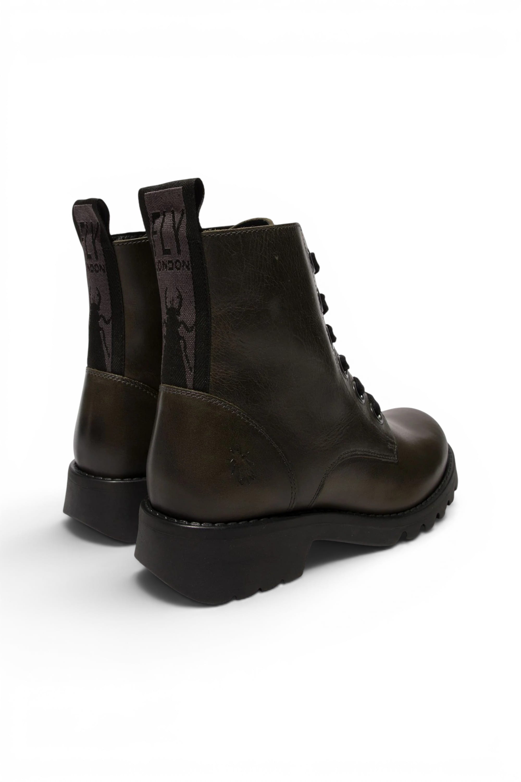 Dark Green Womens Soft Lace-Up Ankle Boots -RAGI539, Image 5 of 5