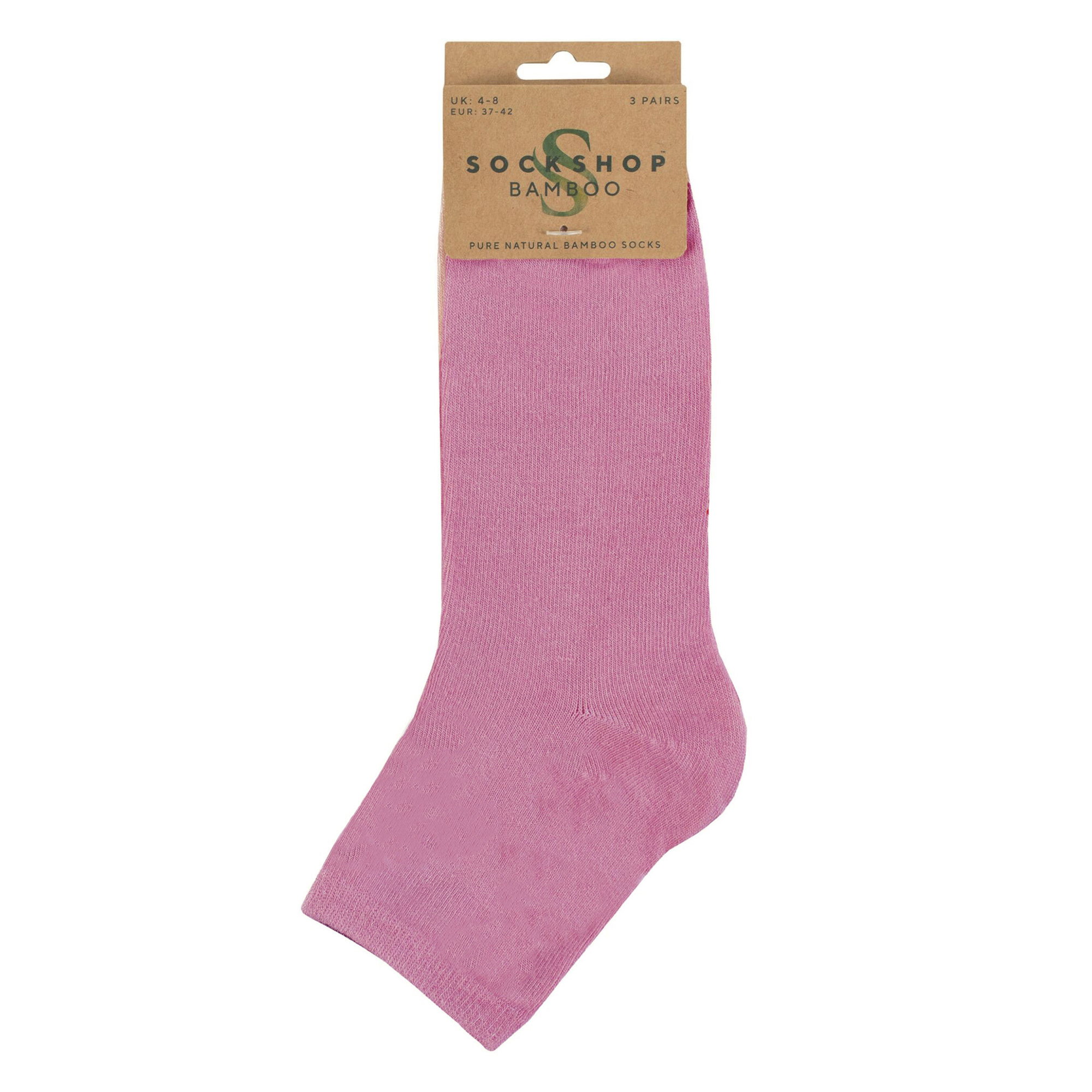 Multi 3 Pack Ladies Plain Bamboo Anklet Socks - Soft Breathable Everyday Comfort, Image 5 of 5