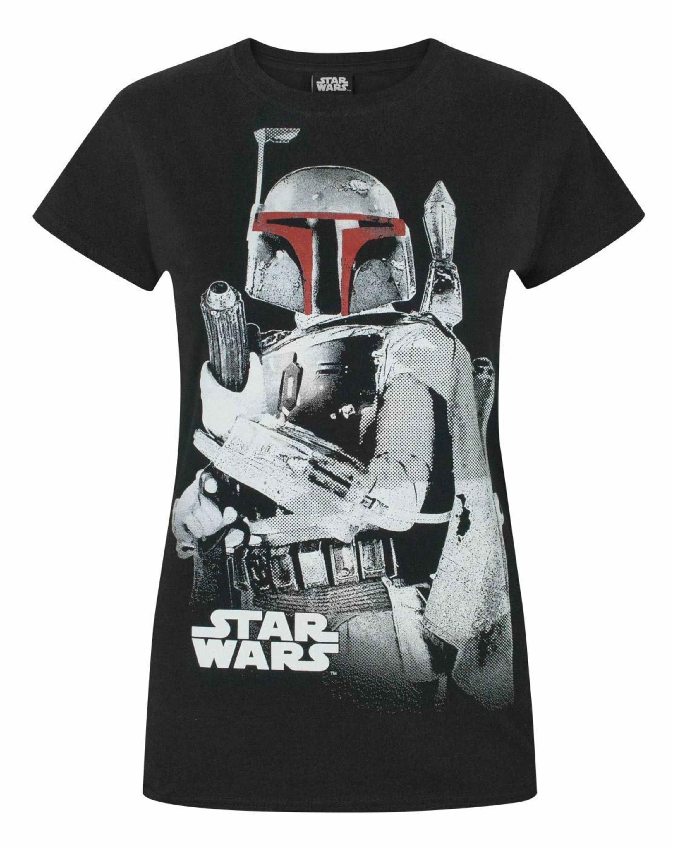 Black Star Wars Boba Fett Bounty Hunter T-Shirt