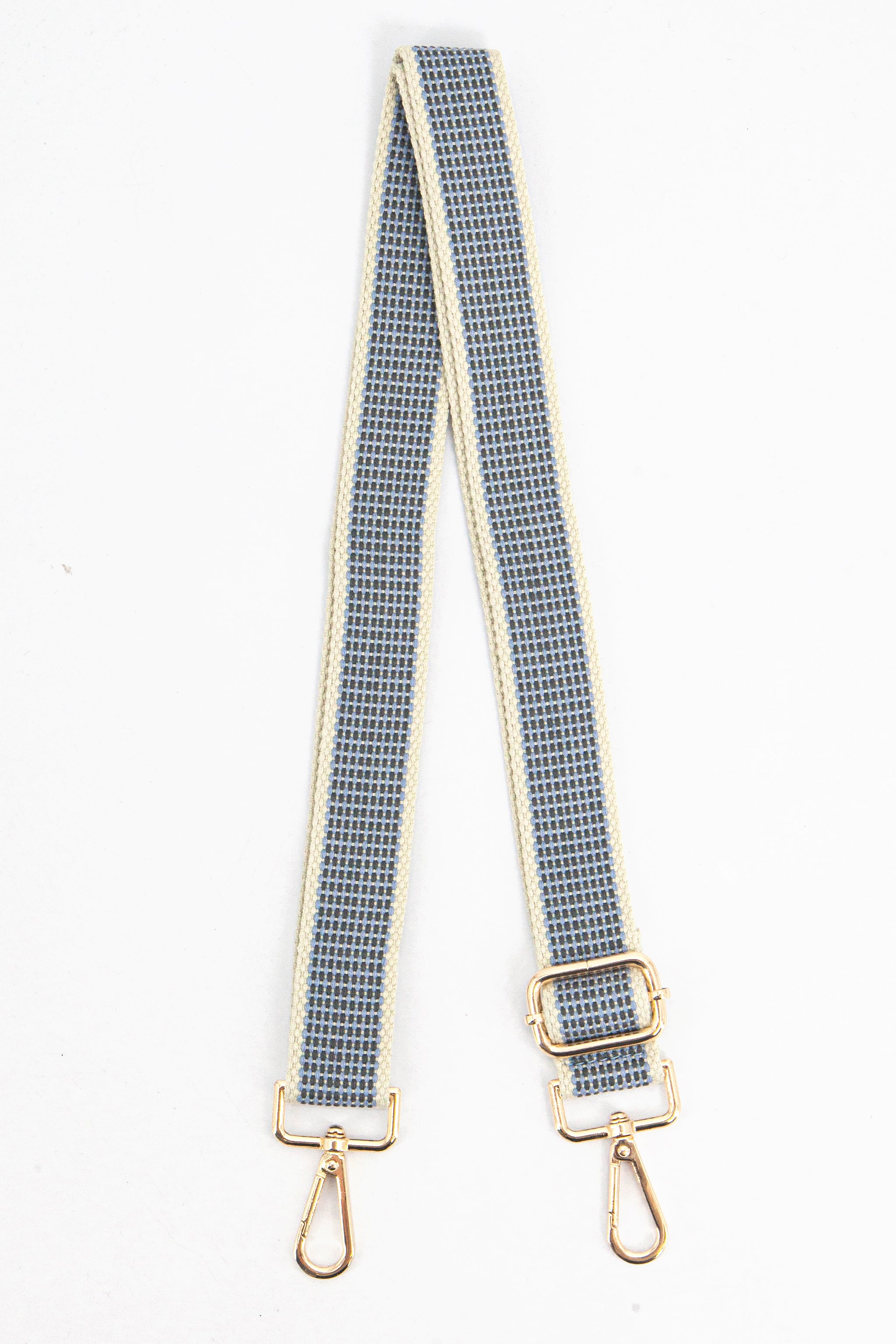 Blue Rattan Woven Wide Bag Strap, Image 1 of 4