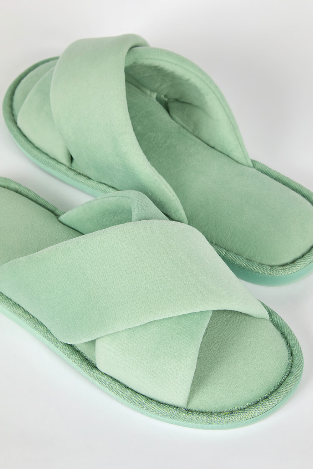 Green Cross Over Open Toe Slipper, Image 5 of 5