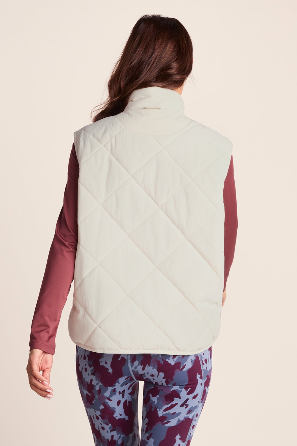 Cream Slaley Insulated Relaxed Fit Gilet, Image 3 of 6