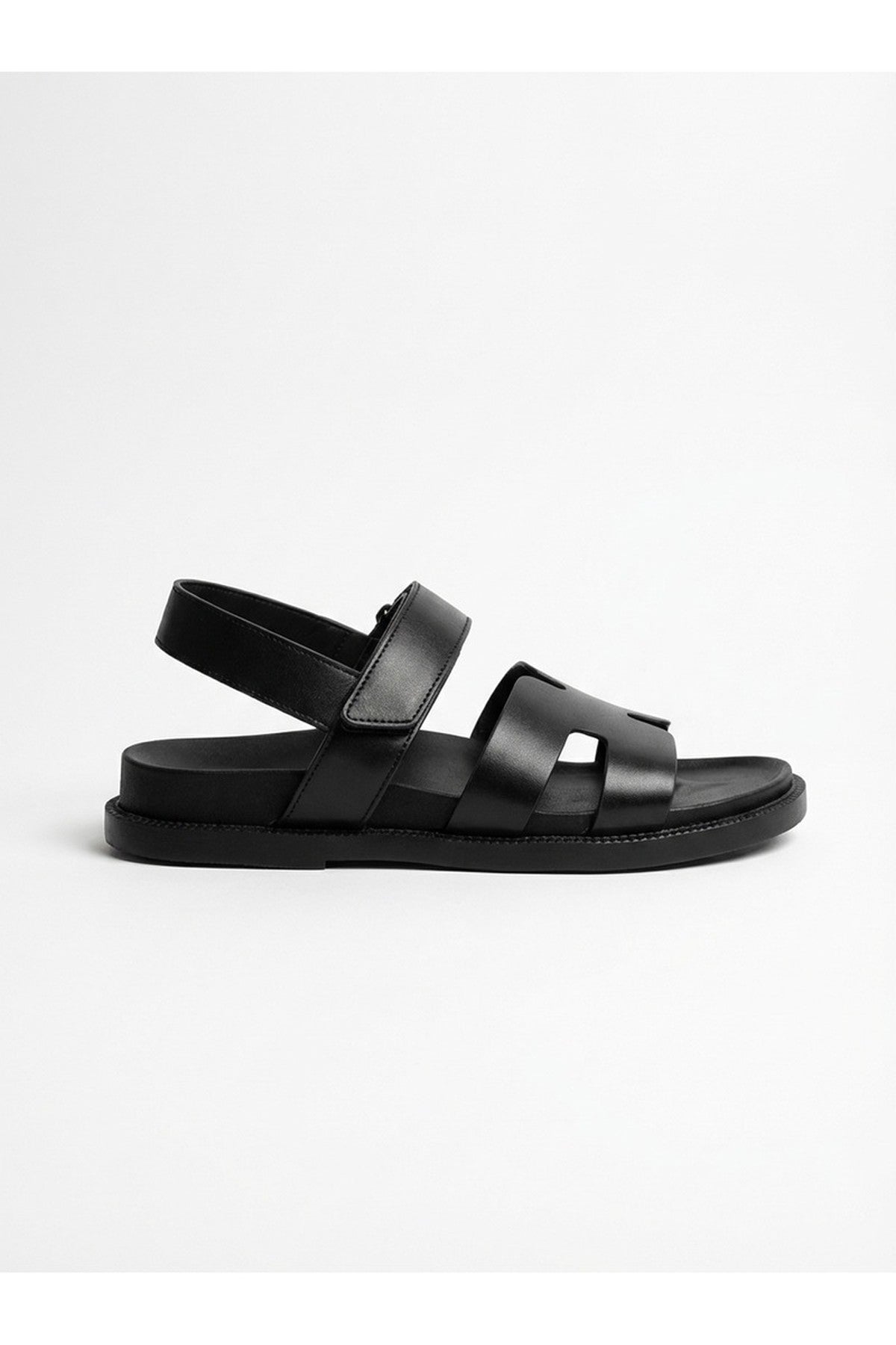 Black Nora Womens Double Strap Slide Sandals, Image 6 of 6