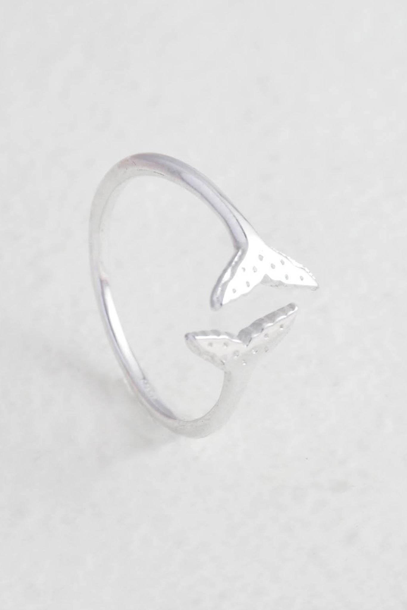 Silver Sterling Silver Whale Tail Ring One Size, Image 1 of 3