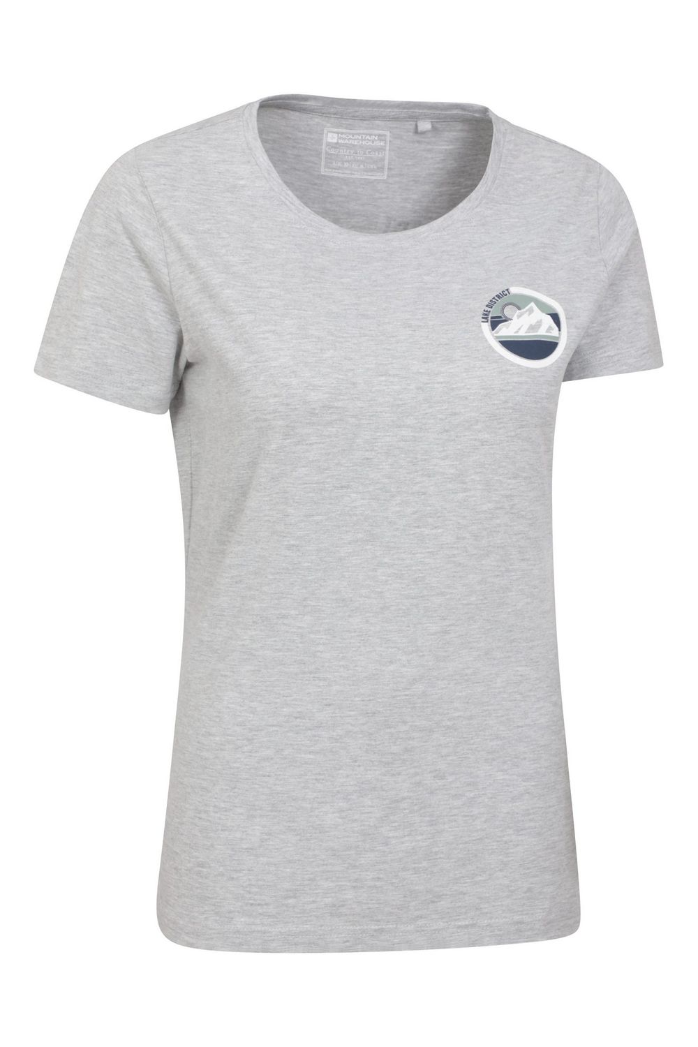 Grey Lake District Tree Ring Organic TShirt, Image 4 of 4
