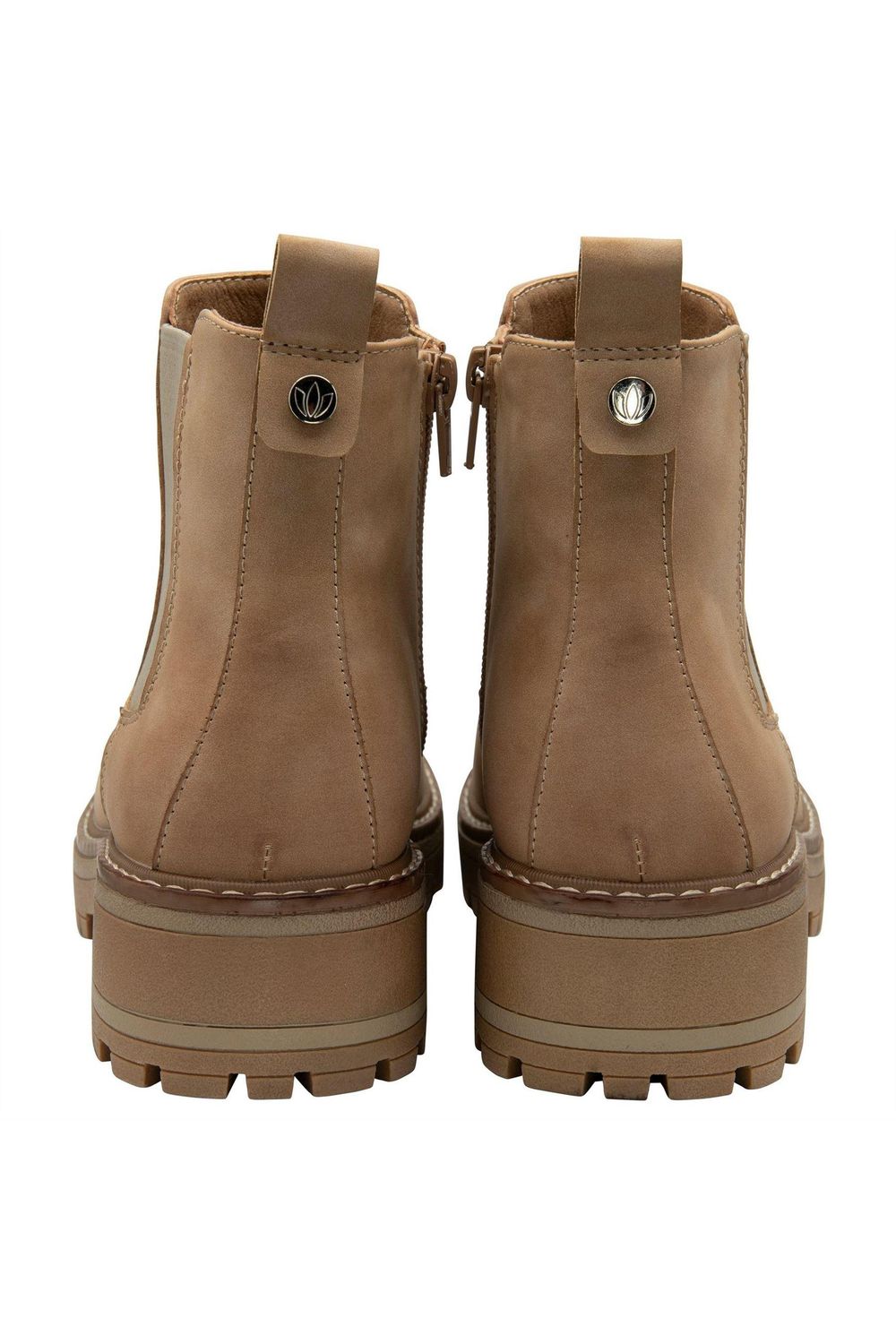 Taupe Lottie Block Heel Chelsea Boots, Image 2 of 4