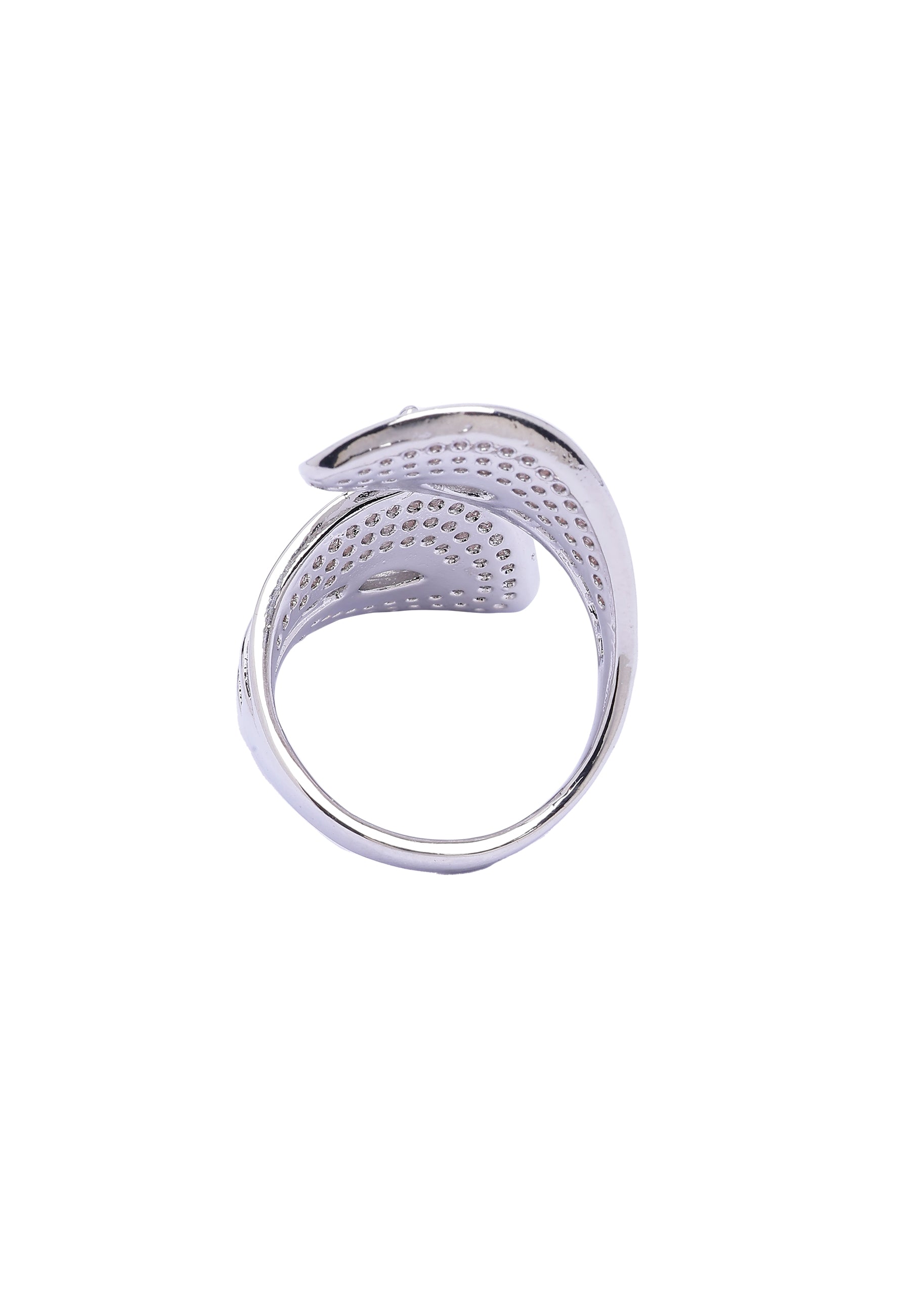 Silver Full-coverage Serpent Ring - Free-Size, Image 3 of 6