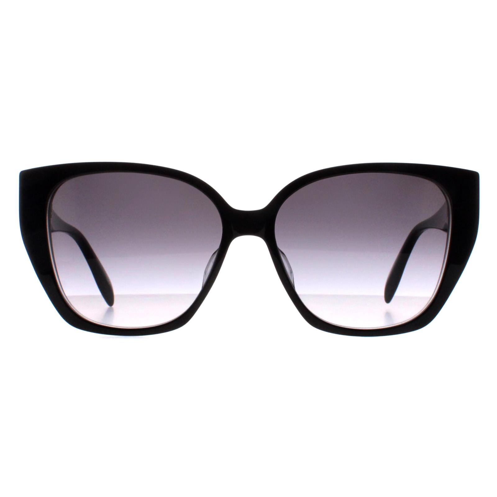 Black Alexander McQueen Black Cat Eye Black Grey Gradient AM0284S, Image 1 of 4