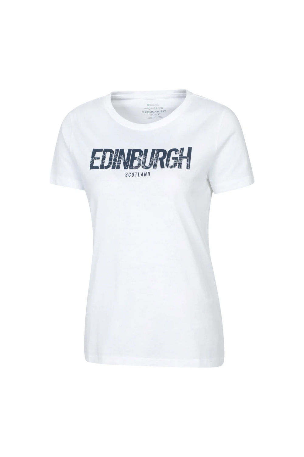 White Edinburgh Relaxed Fit TShirt, Image 3 of 3