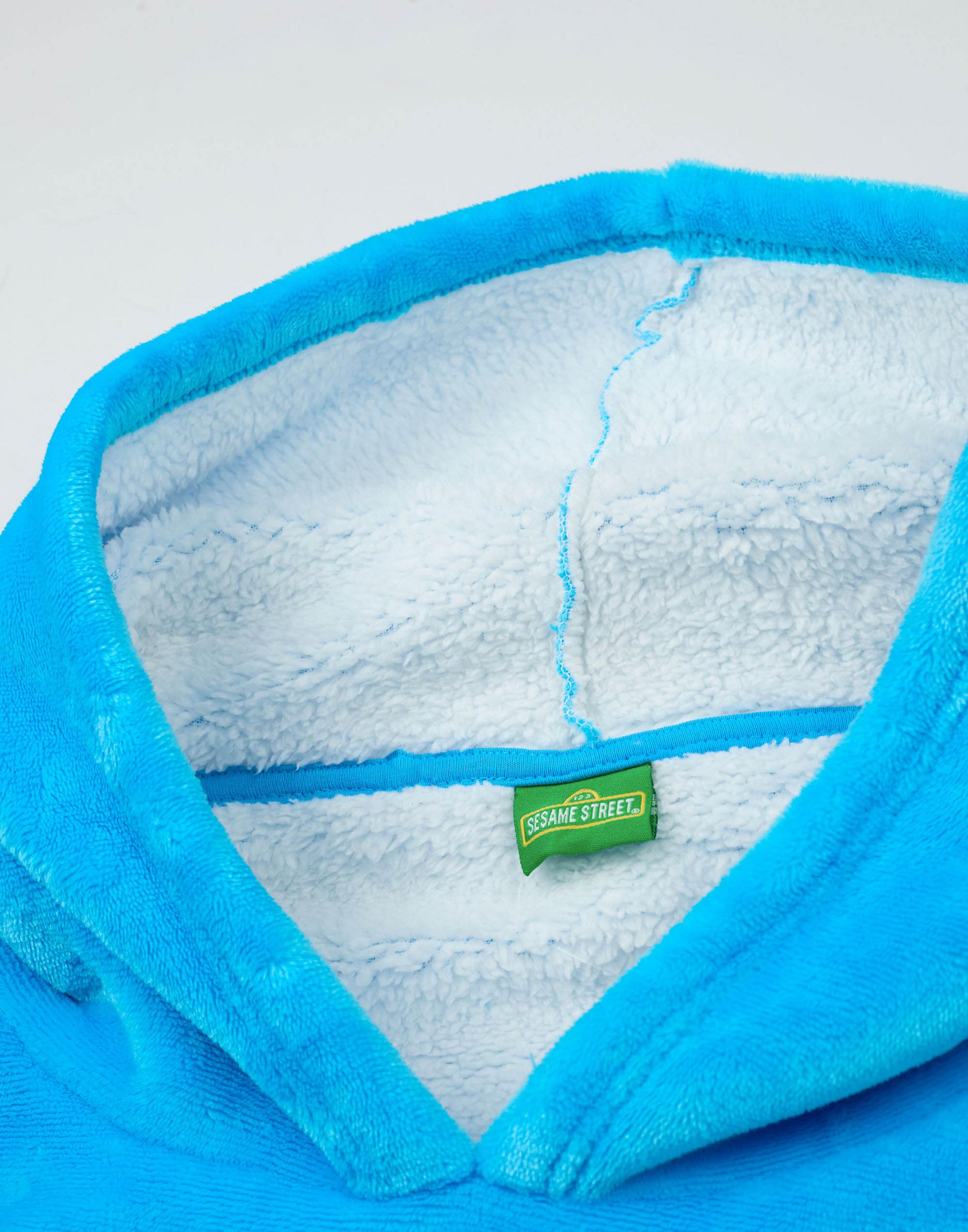 Blue Sesame Street Cookie Monster Blanket Hoodie, Image 4 of 6