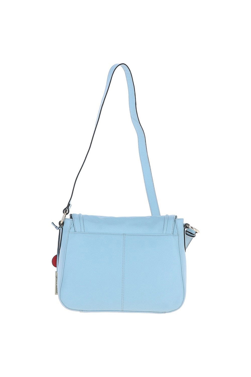 Light Blue Ashwood Leather Light Blue 'Dazzling' Flap Over Real Leather Shoulder Bag, Image 3 of 4