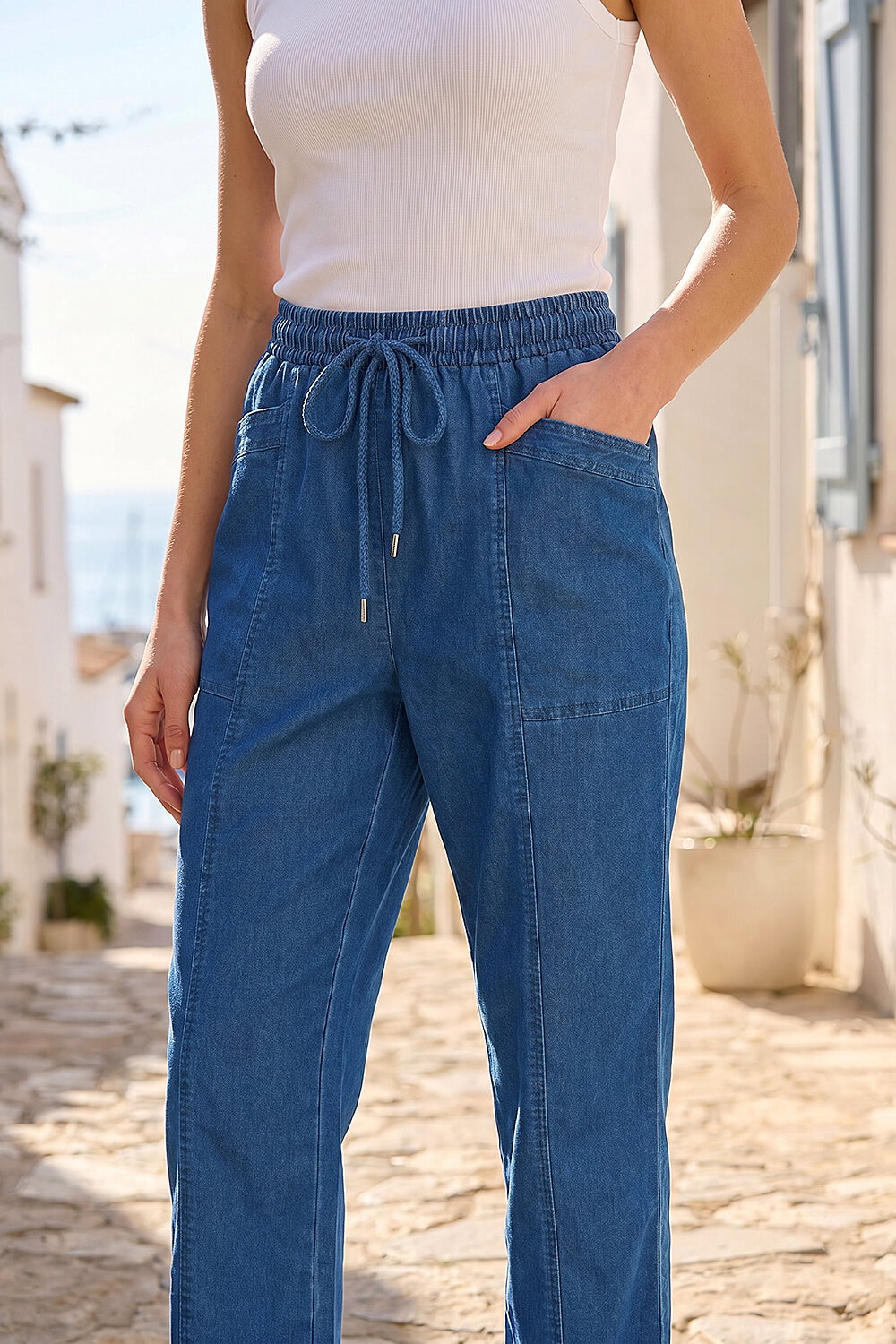 Indigo Petite Seam Detail Stretch Jean, Image 5 of 4