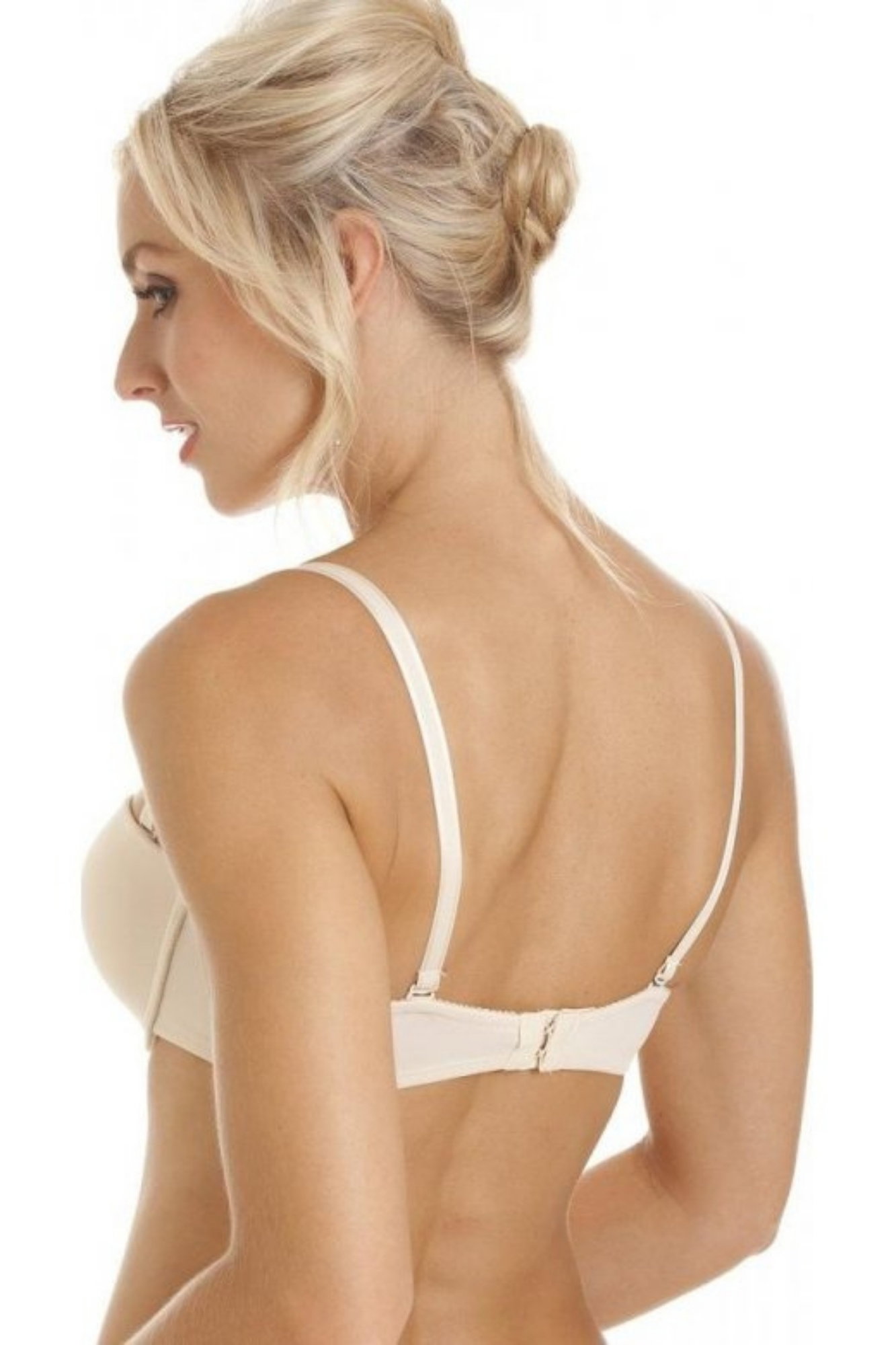 Beige Camille Lingerie Beige Bandeau Cup T-Shirt Multiway Bra, Image 5 of 5