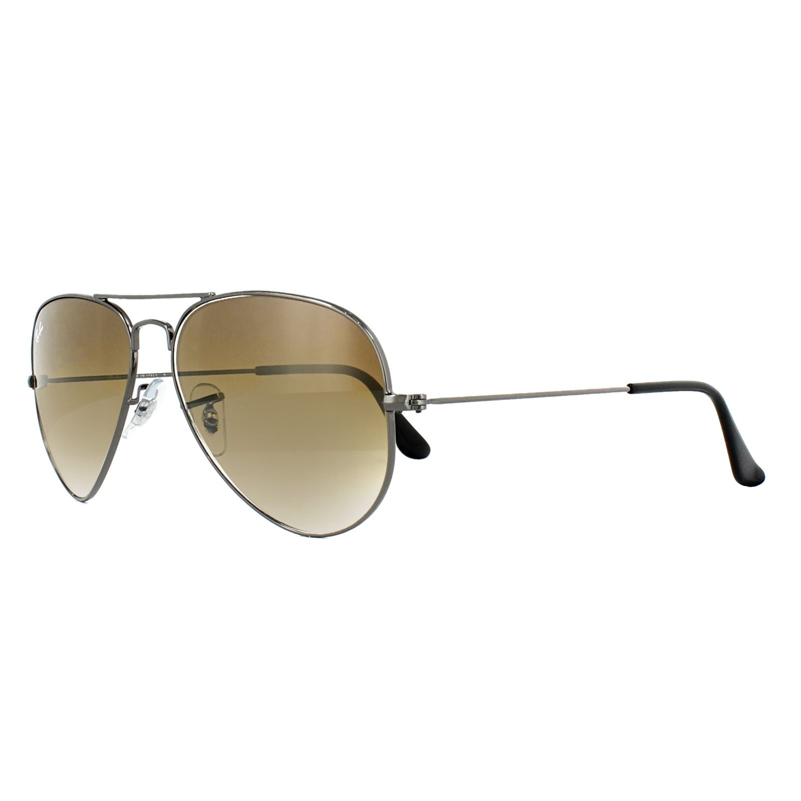 Grey Ray-Ban Grey Aviator Gunmetal Brown Gradient Sunglasses, Image 2 of 4
