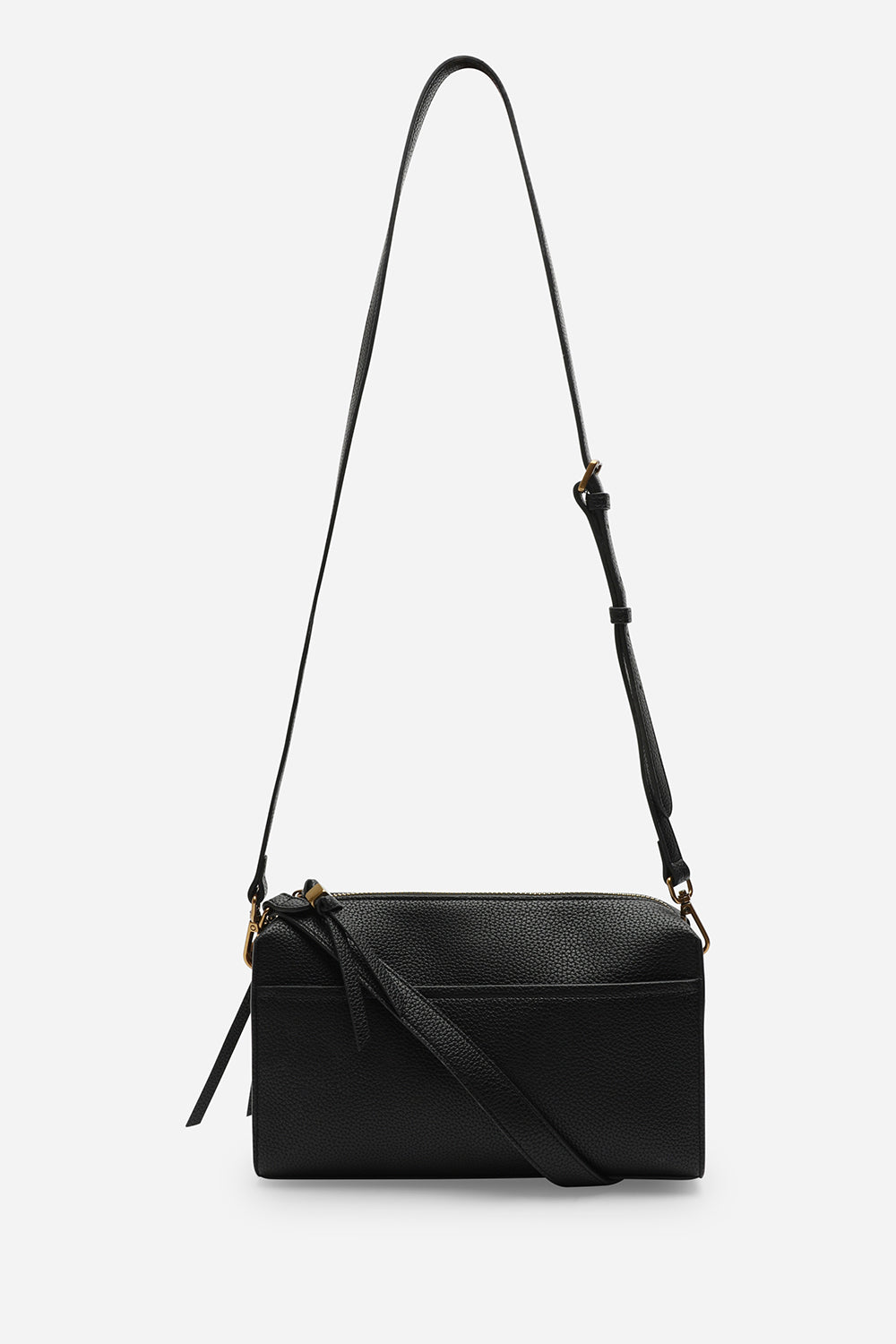 Black 'Dune' Faux Leather Structured Mini Shoulder Bag, Image 1 of 6