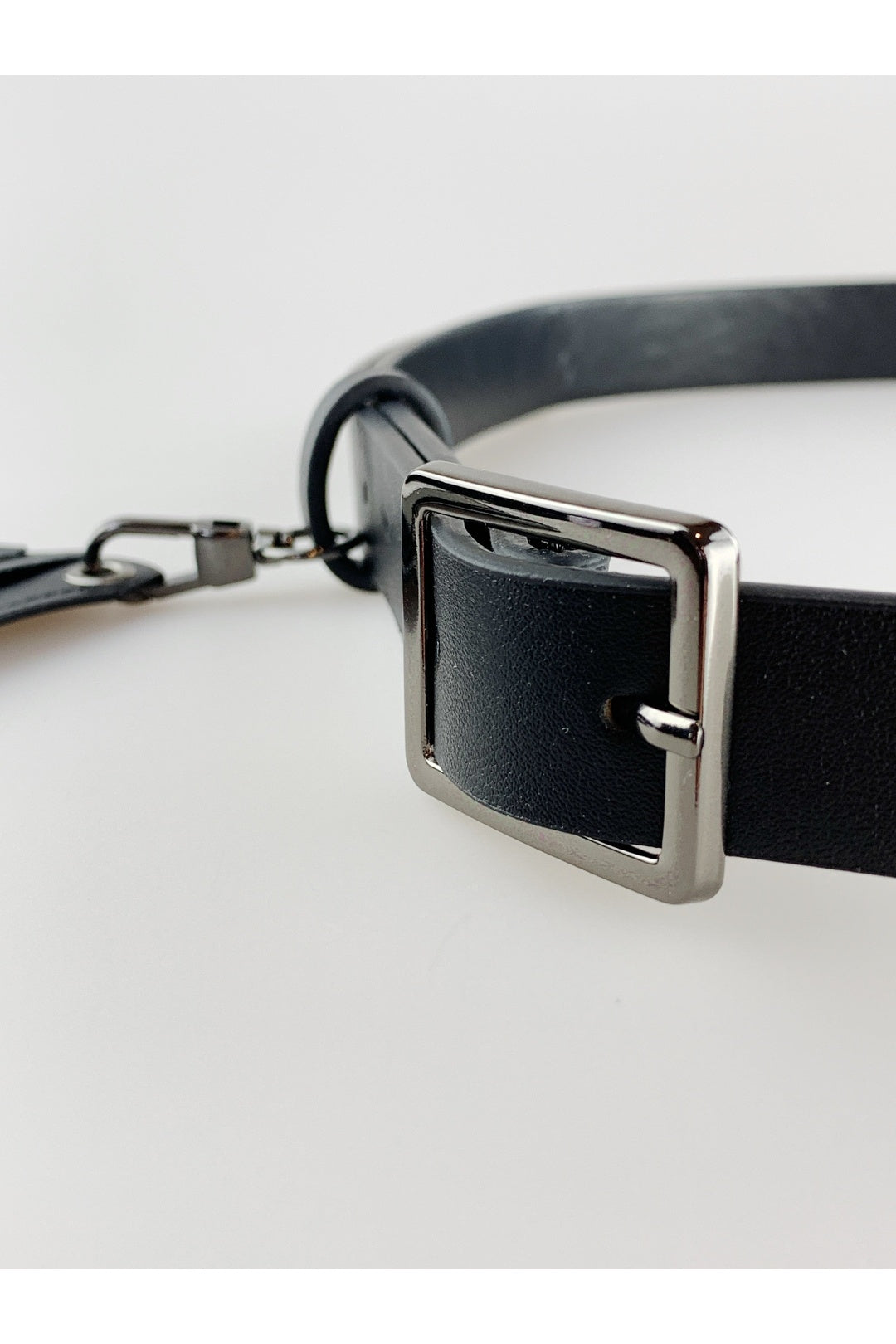 Black PU Leather Belt with Dettachable Card Holder, Image 6 of 7