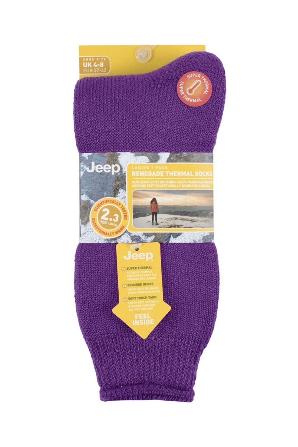 Purple Luxury Breathable Thermal Boot Sock - 1 Pack, Image 2 of 3