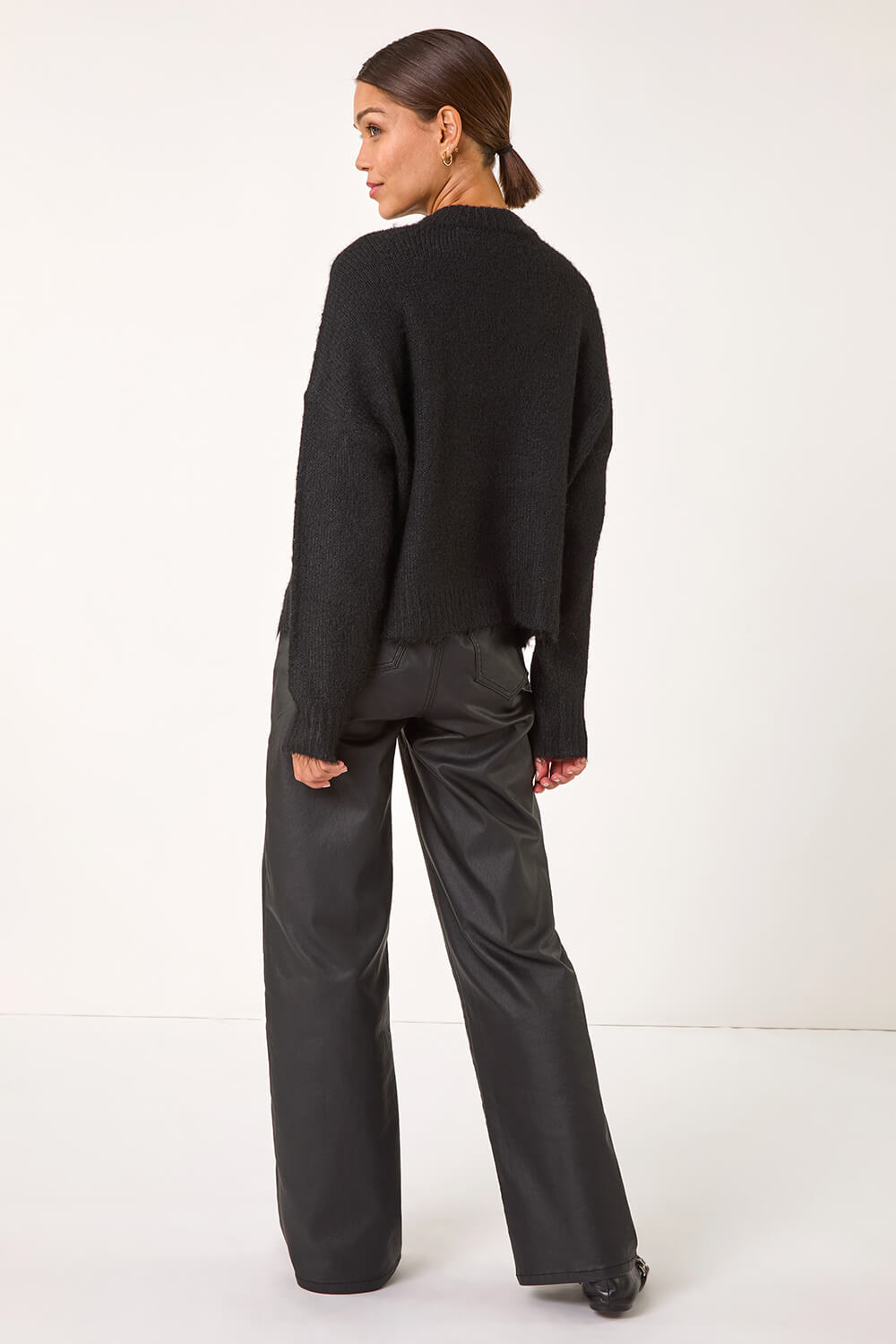 Black Heart Detail Knit Jumper, Image 4 of 5