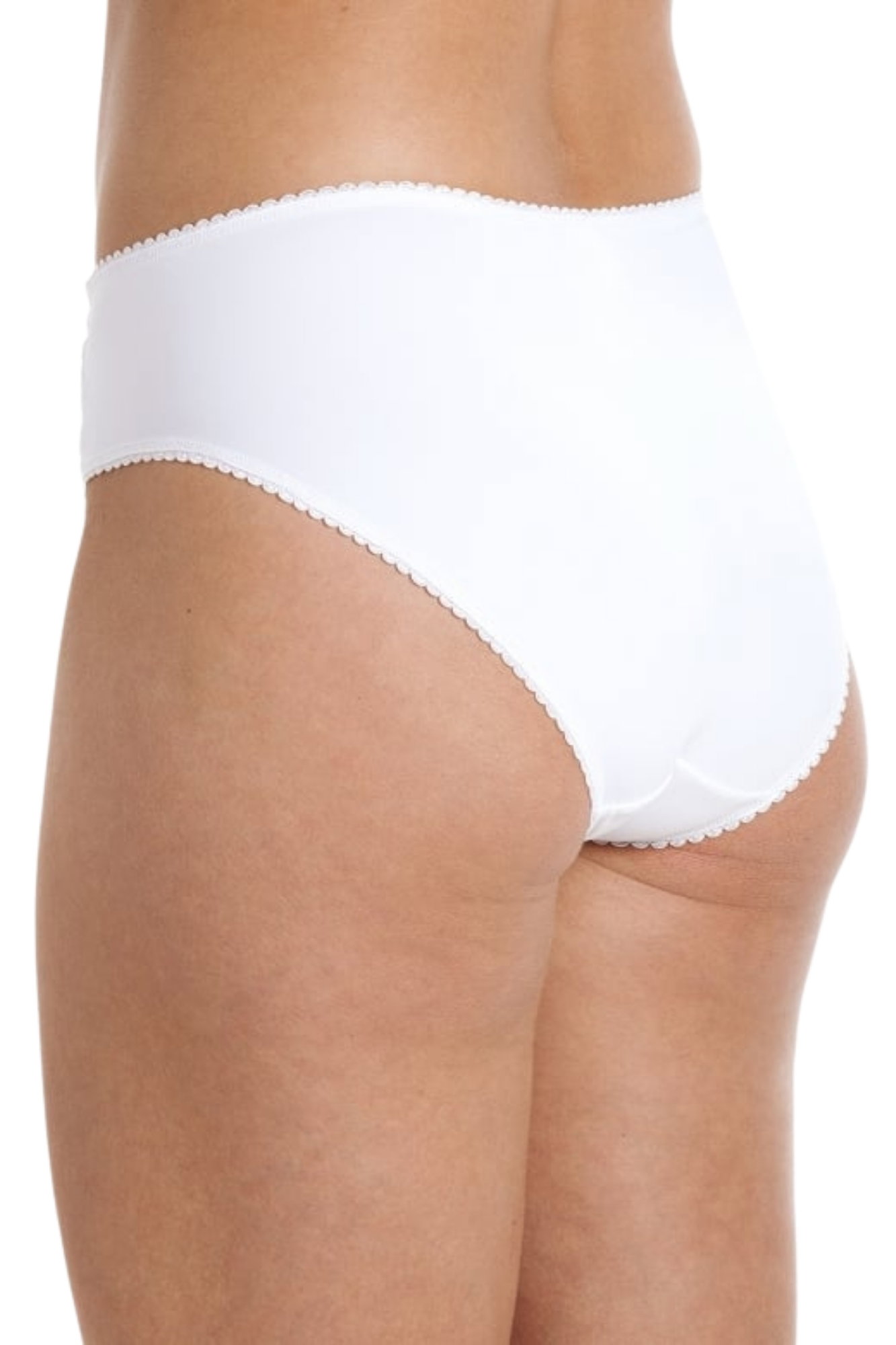 White Camille Lingerie White 3 Pack Sheer Floral Lace Mesh Briefs, Image 4 of 5