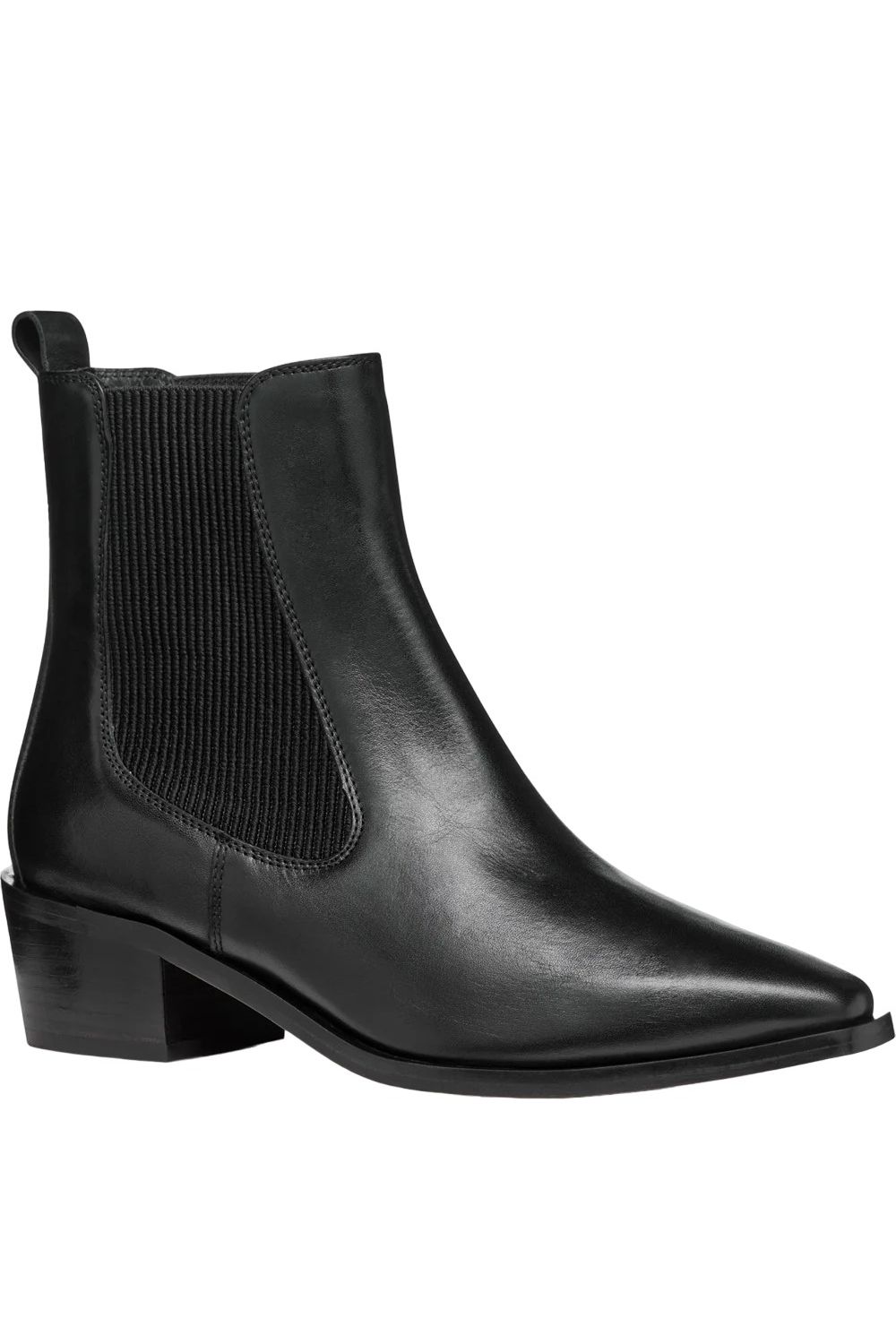 Black Leather Ankle Boots, Image 1 of 4