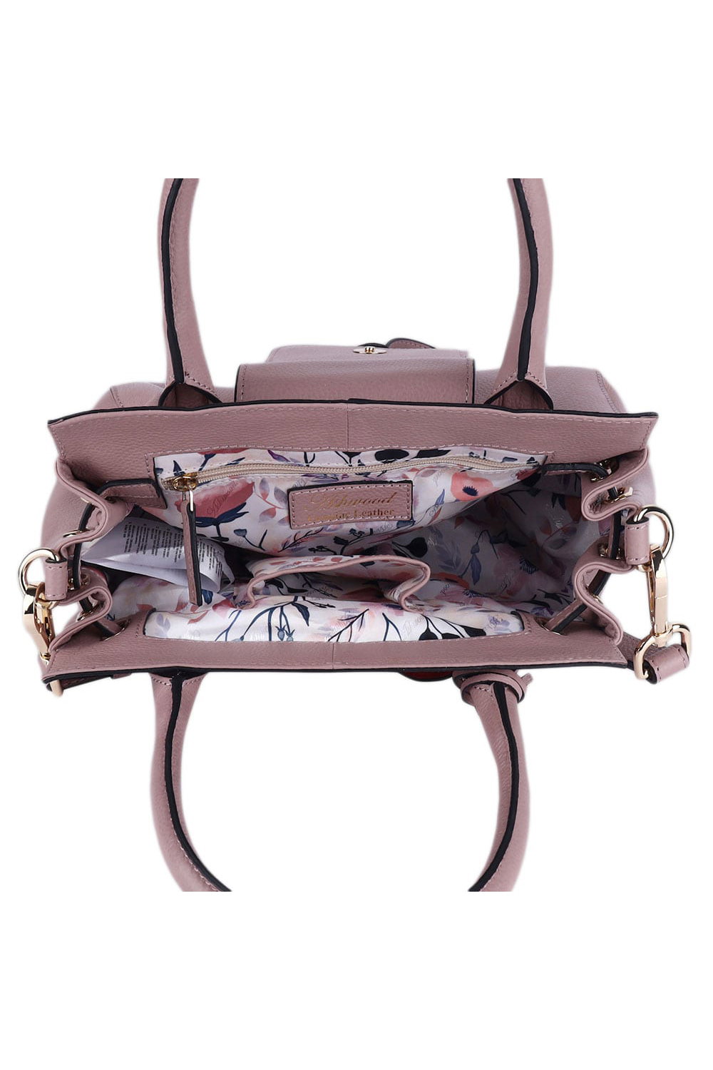 Pink Ashwood Leather Pink 'Vera' Real Leather Tote Bag, Image 5 of 5