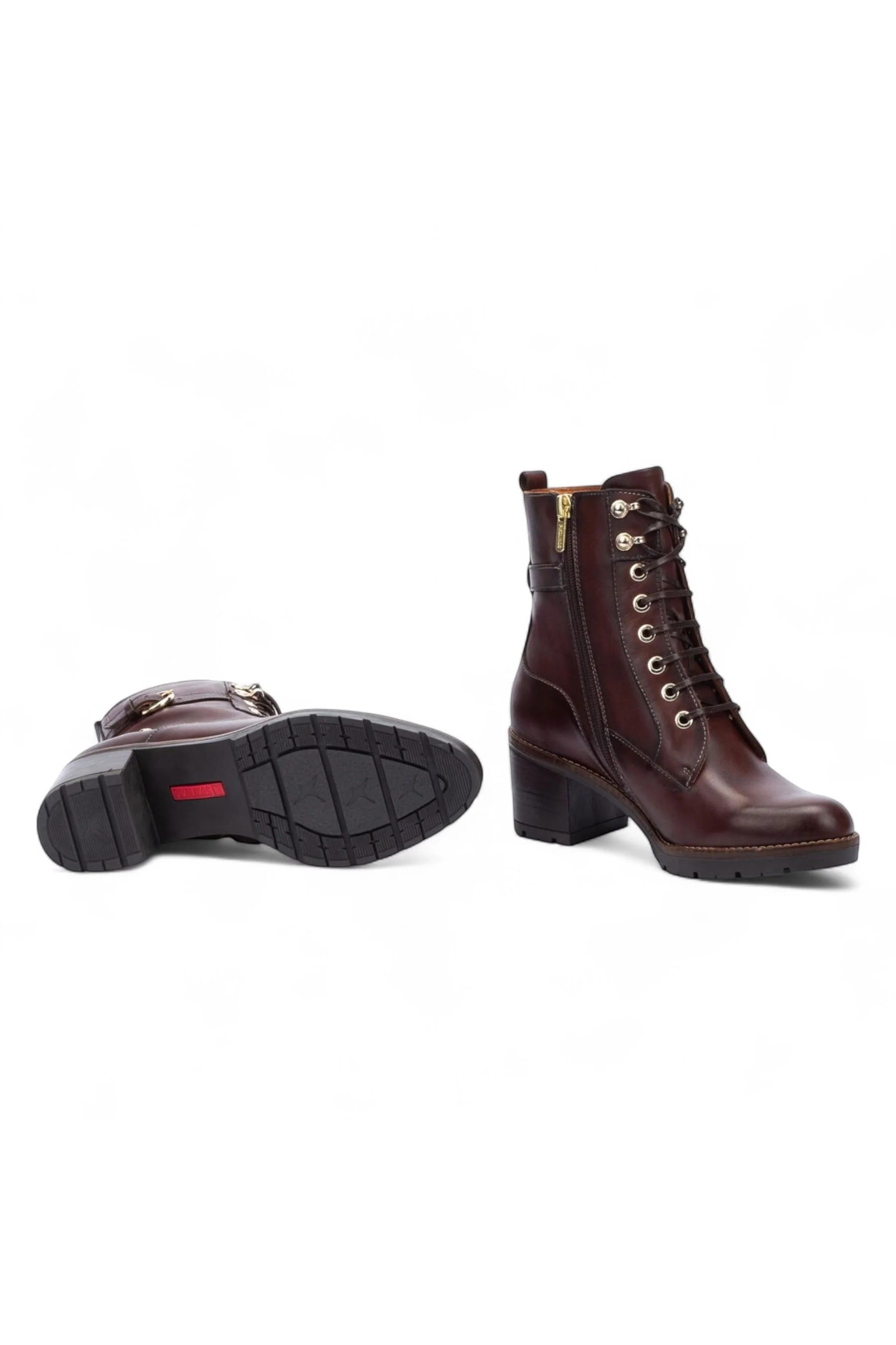 Brown Women’s Combat Ankle Boots -W7H-8510, Image 6 of 7