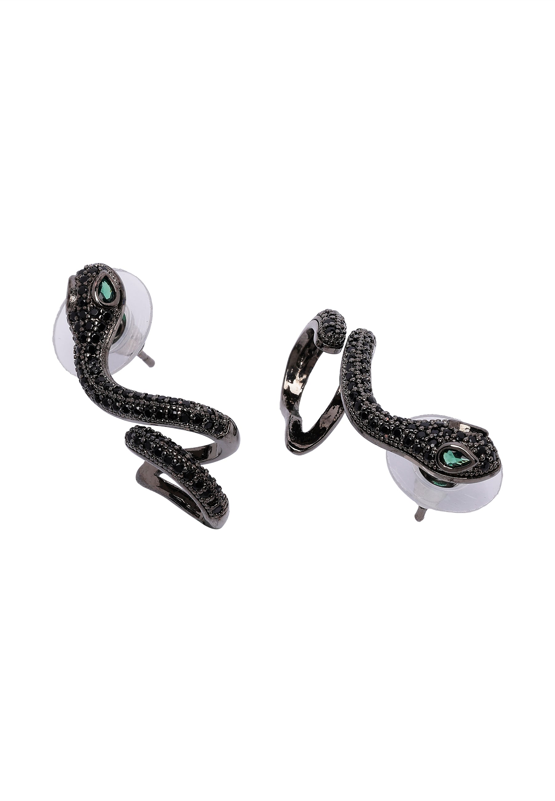Black Serpent's charming Earrings, Image 3 of 5