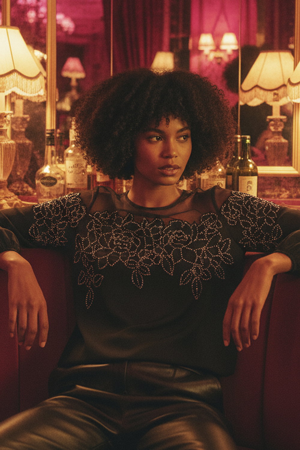 Elegant Sequin Hem Top