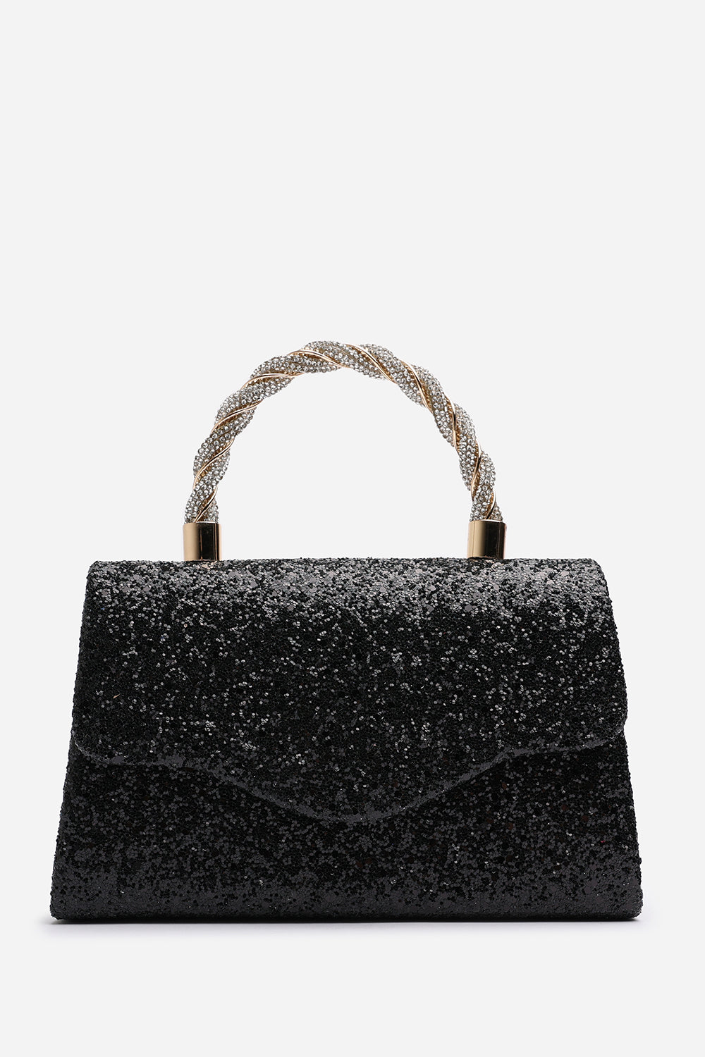 Pluie Glitter Evening Bag With Braided Top Handle, Image 3 of 8