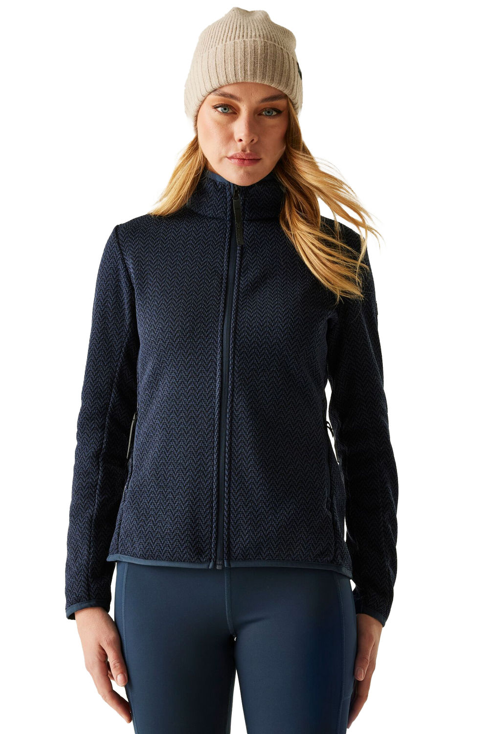 Navy Elzie Full Zip Fleece Jacket, Image 1 of 5