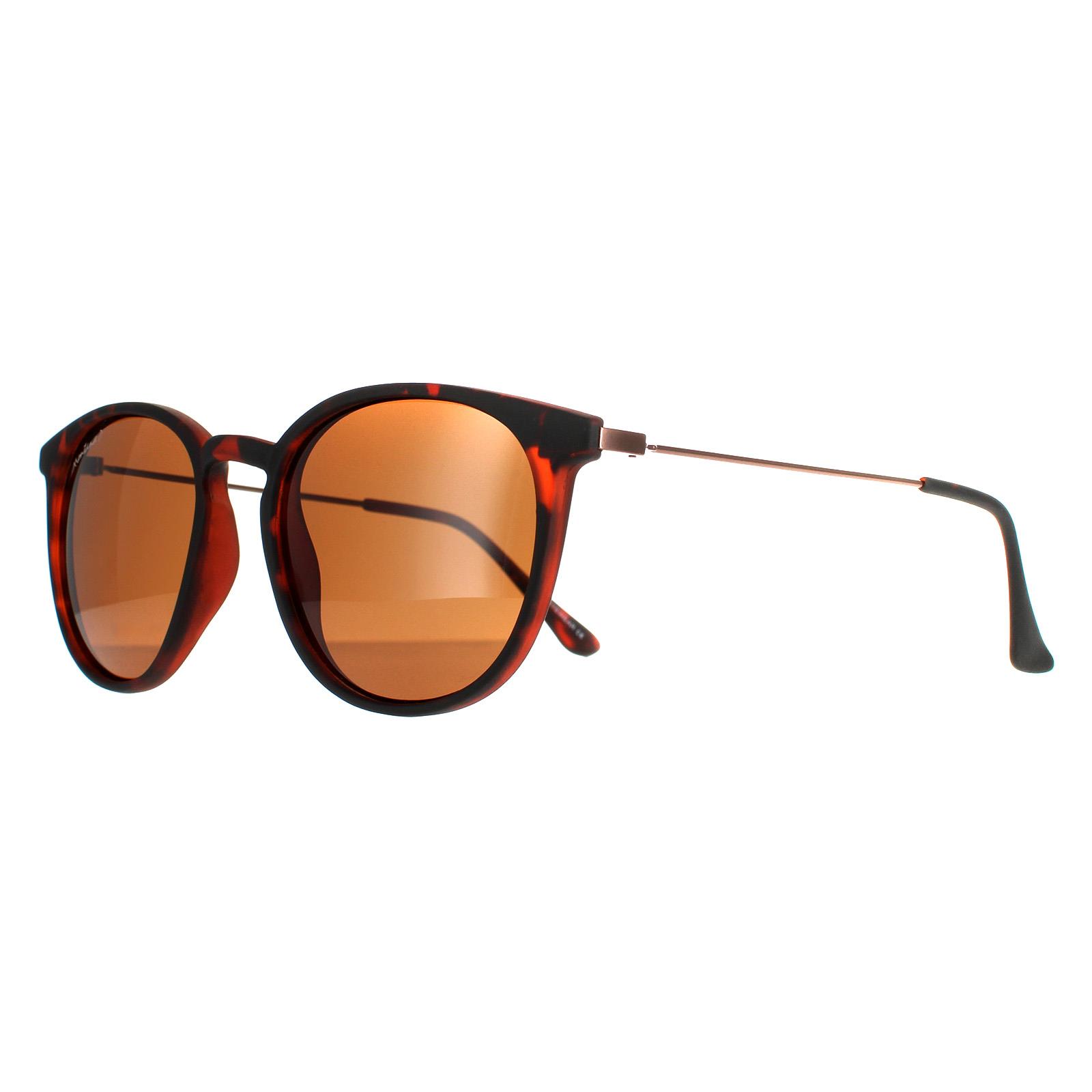 Brown Round Havana Rubbertouch Brown Polarized MP33 Sunglasses, Image 2 of 4