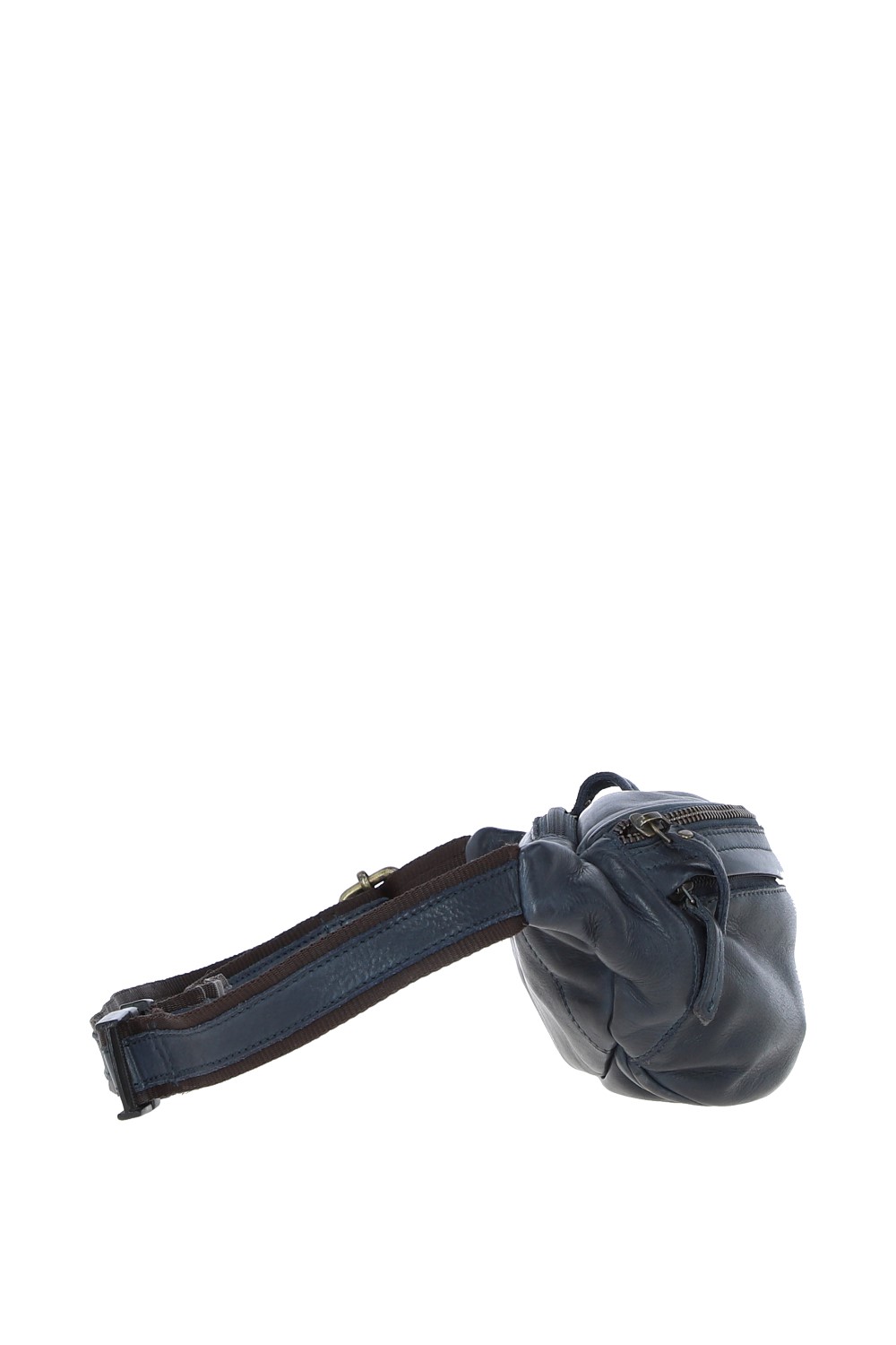 Navy Real Leather Unisex Bum Bag, Image 5 of 5