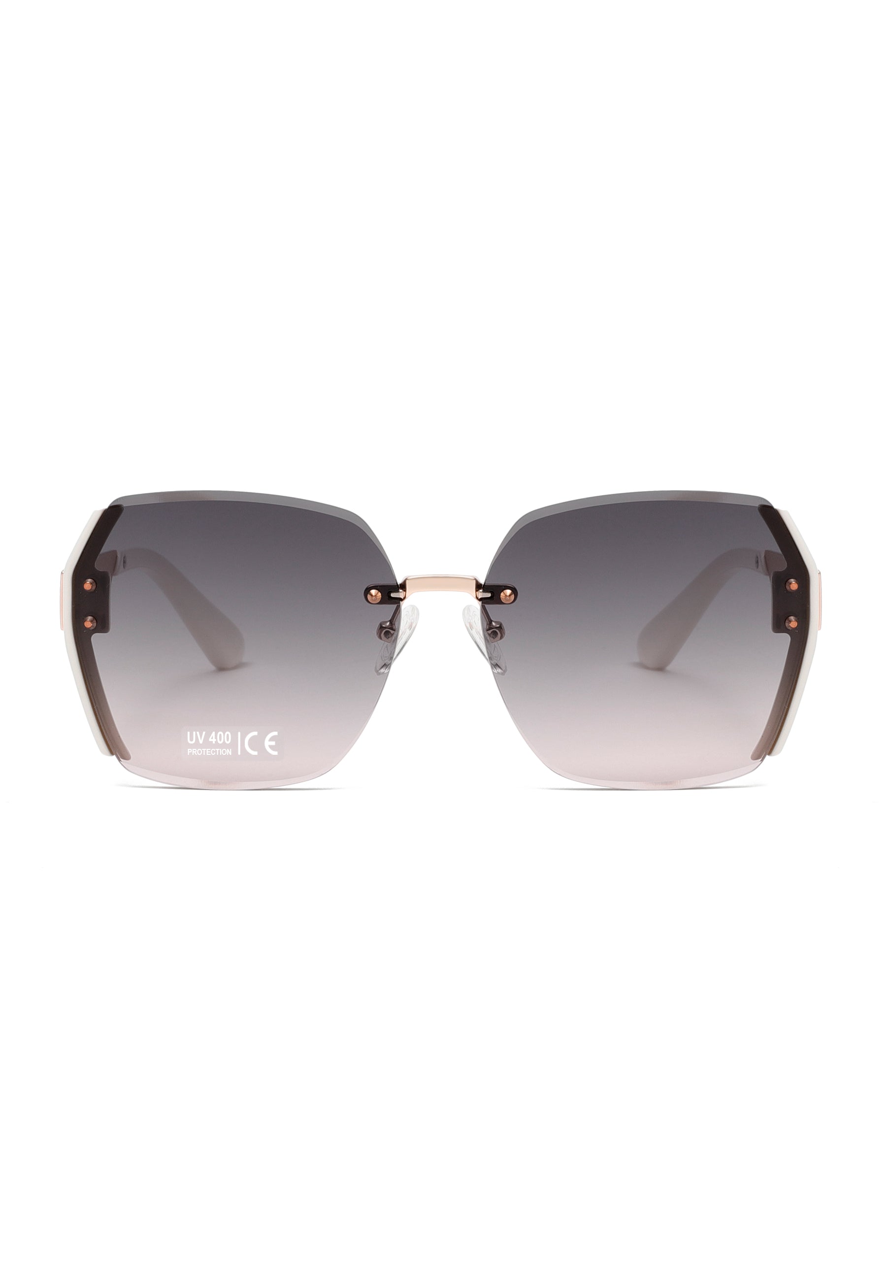 Beige AVANT-GARDE PARIS Beige Bold Square Sunglasses, Image 3 of 5