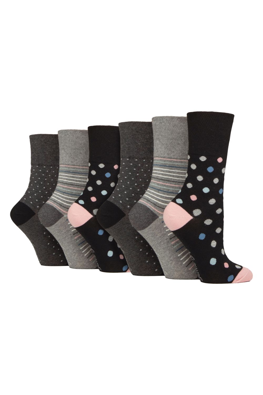Ash 6 Pairs Non Elastic Socks, Image 1 of 3
