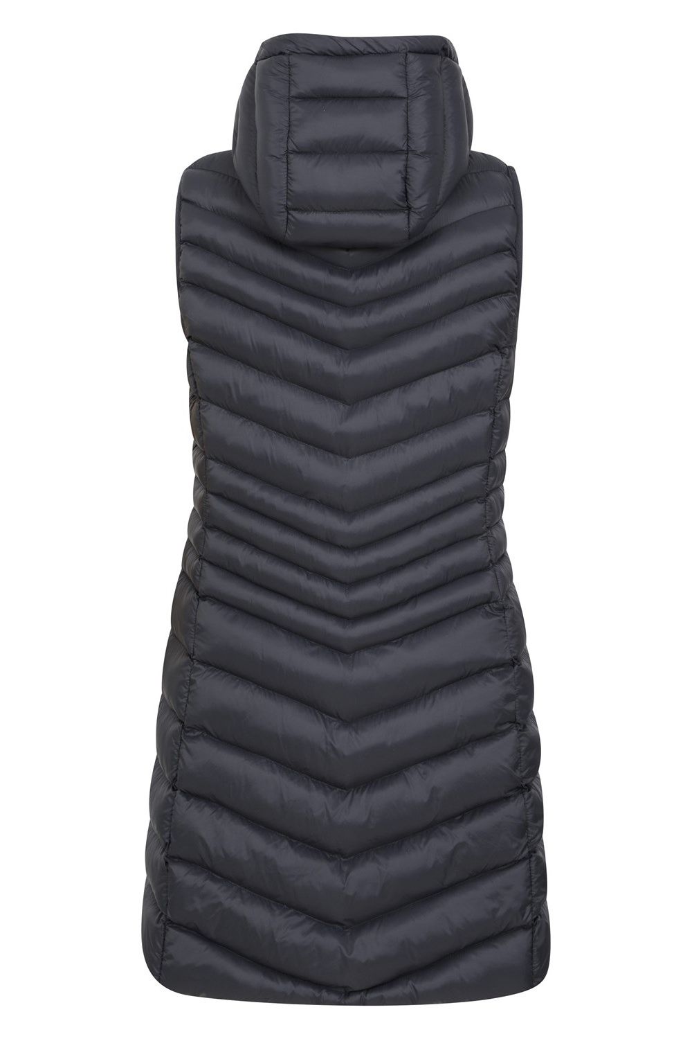 Black Florence Padded Long Gilet, Image 2 of 5