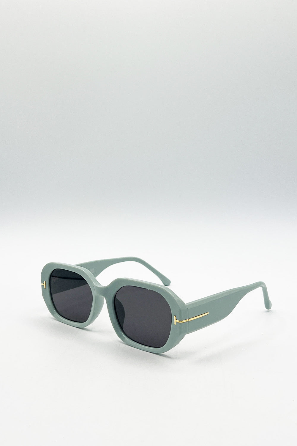 Mint Oval Sunglasses with Wide Arm, Image 2 of 6