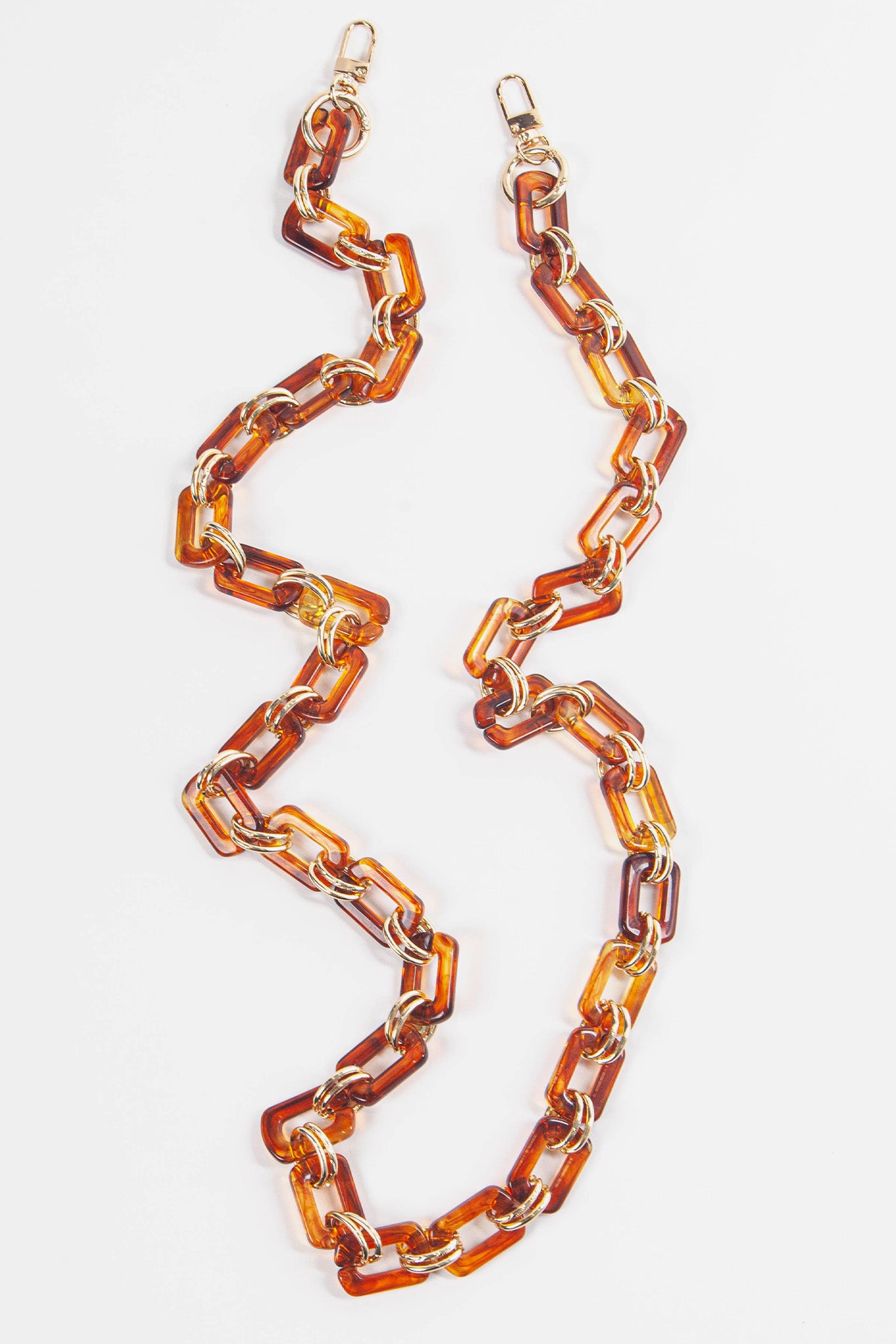 Brown Sarta Brown Square Link Acrylic Bag Strap, Image 3 of 3