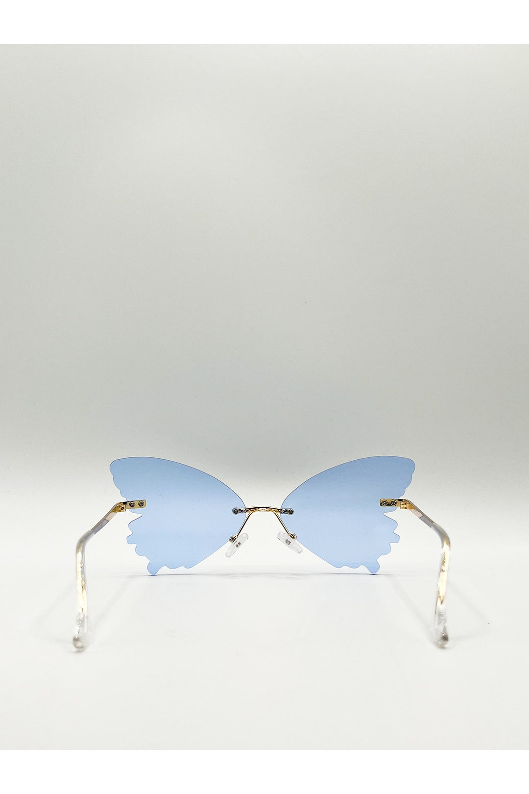 Blue Frameless Blue Butterfly Sunglasses, Image 6 of 6