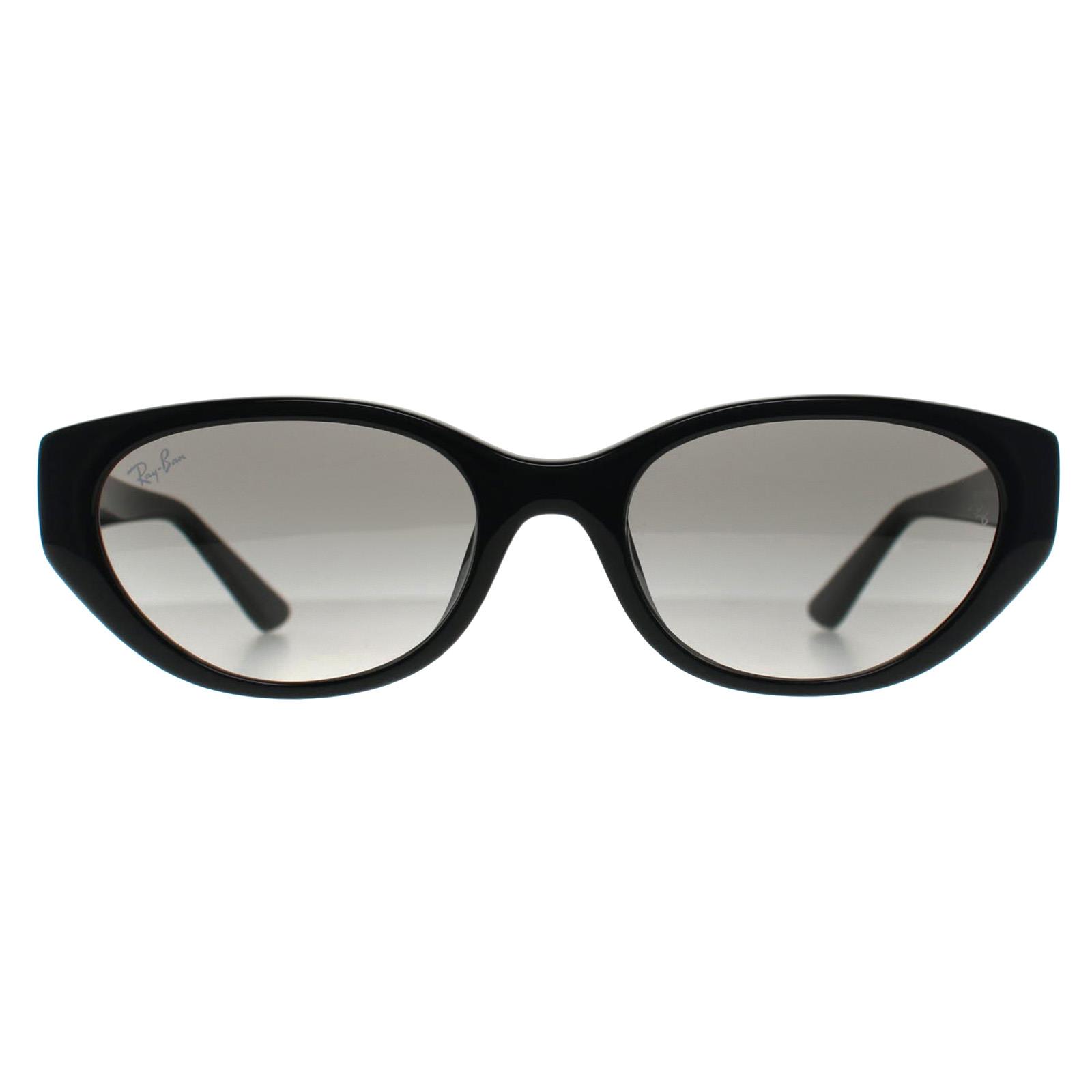 Black Ray-Ban Black Oval Polished Black Grey Gradient RB4457D Bio Based, Image 1 of 3