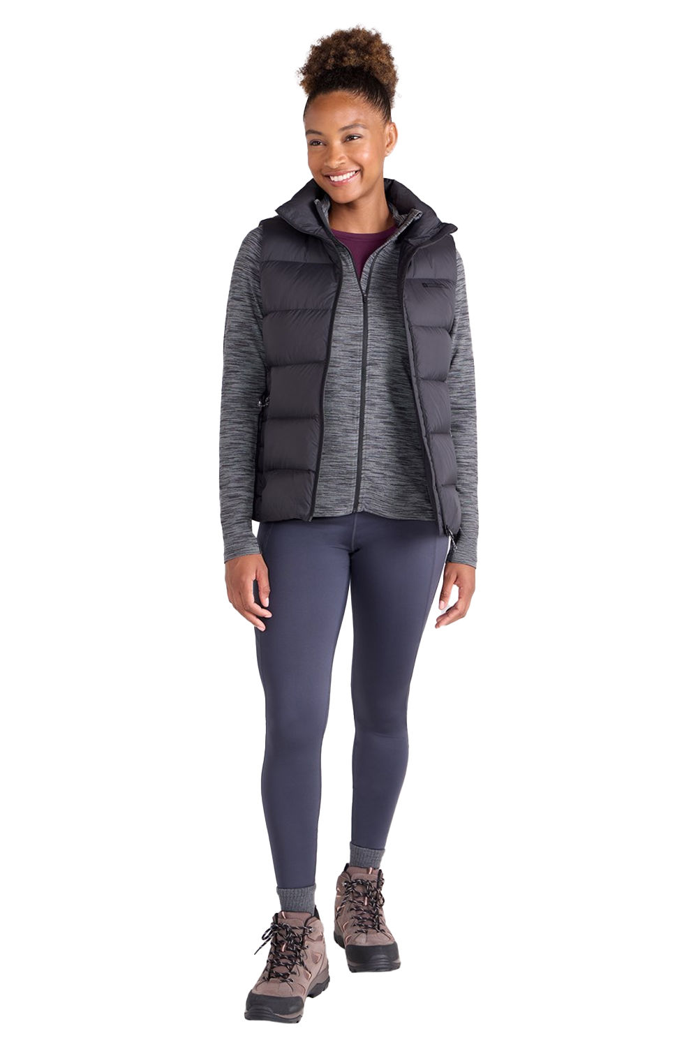 Black Mountain Warehouse Black Stratus Packable Gilet, Image 5 of 5