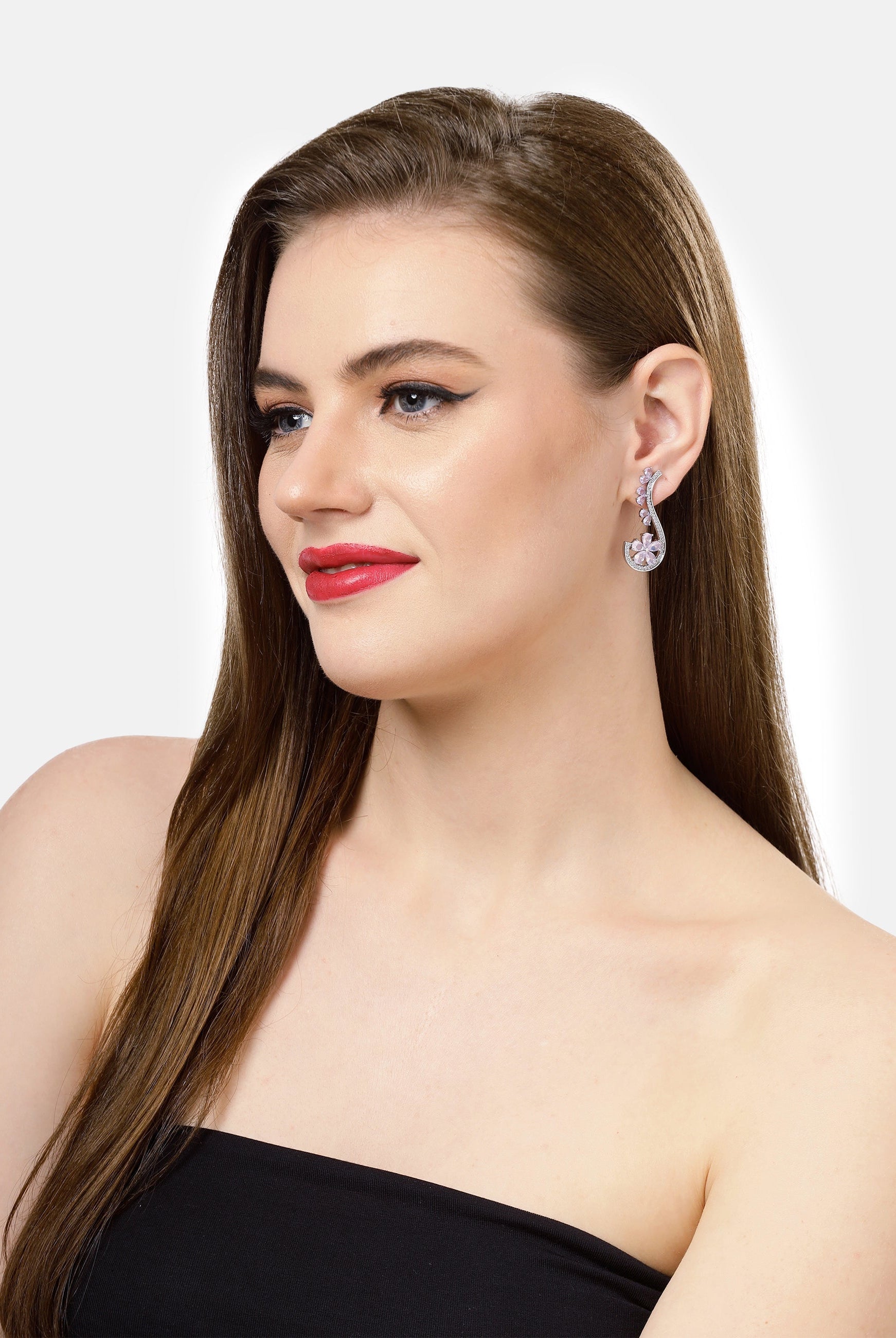 Lilac Blooming purple Earrings, Image 4 of 4